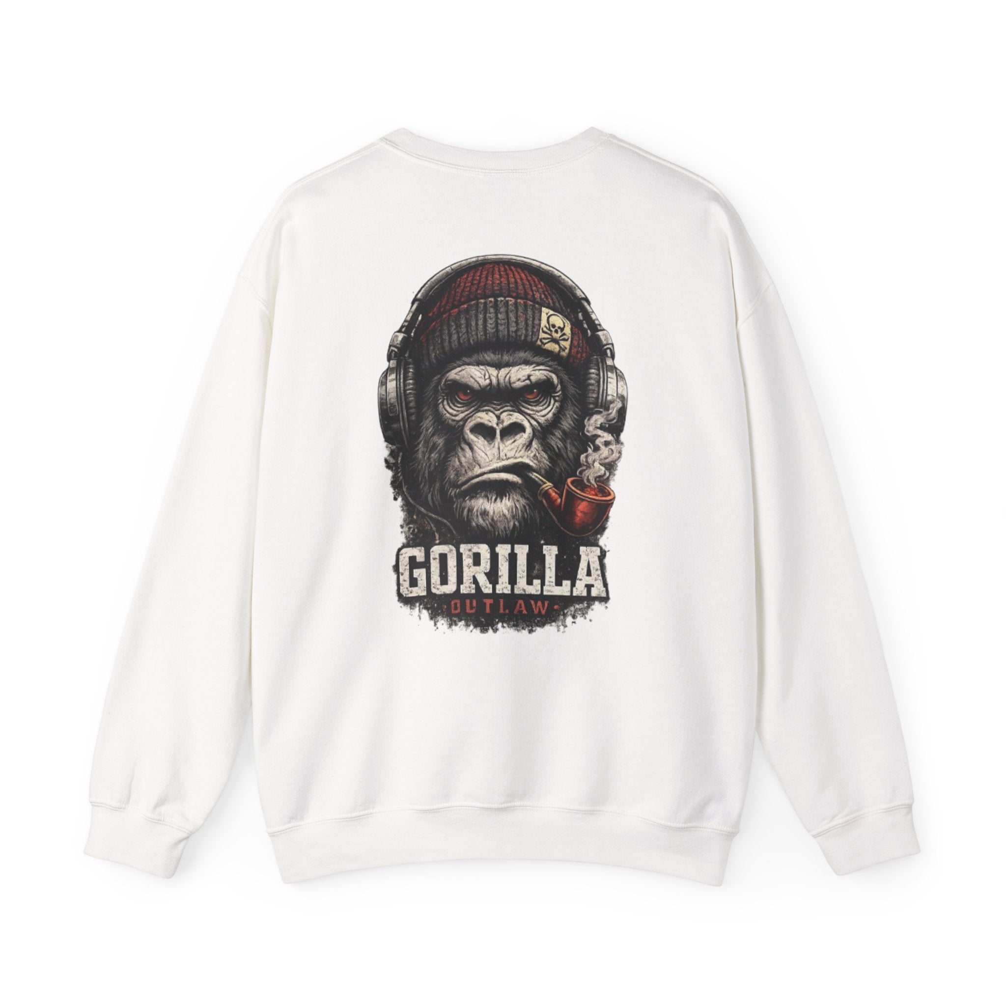 Gorilla Outlaw Crewneck Sweatshirt — Vintage Ape Head Design
