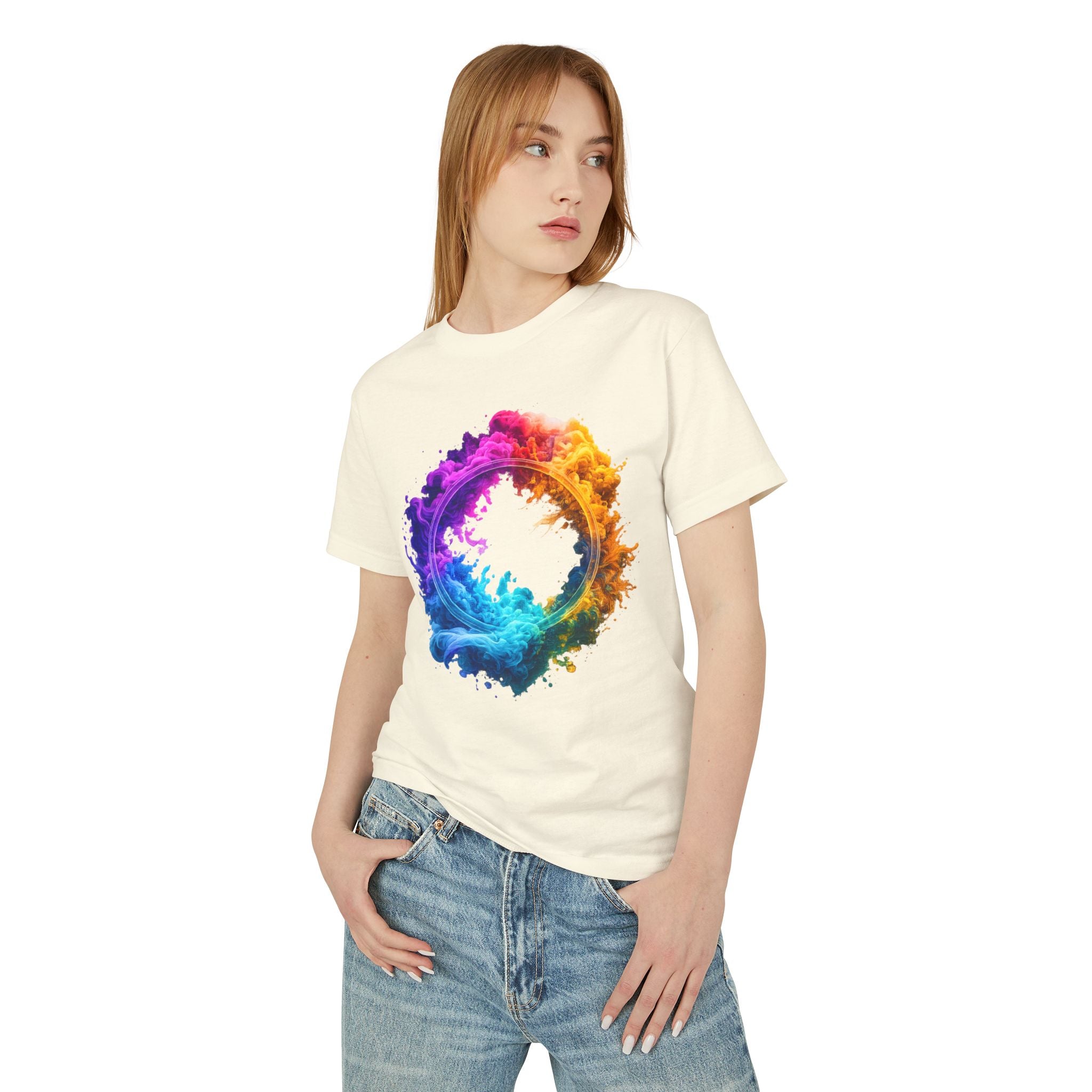 Color Burst Circle Graphic Tee