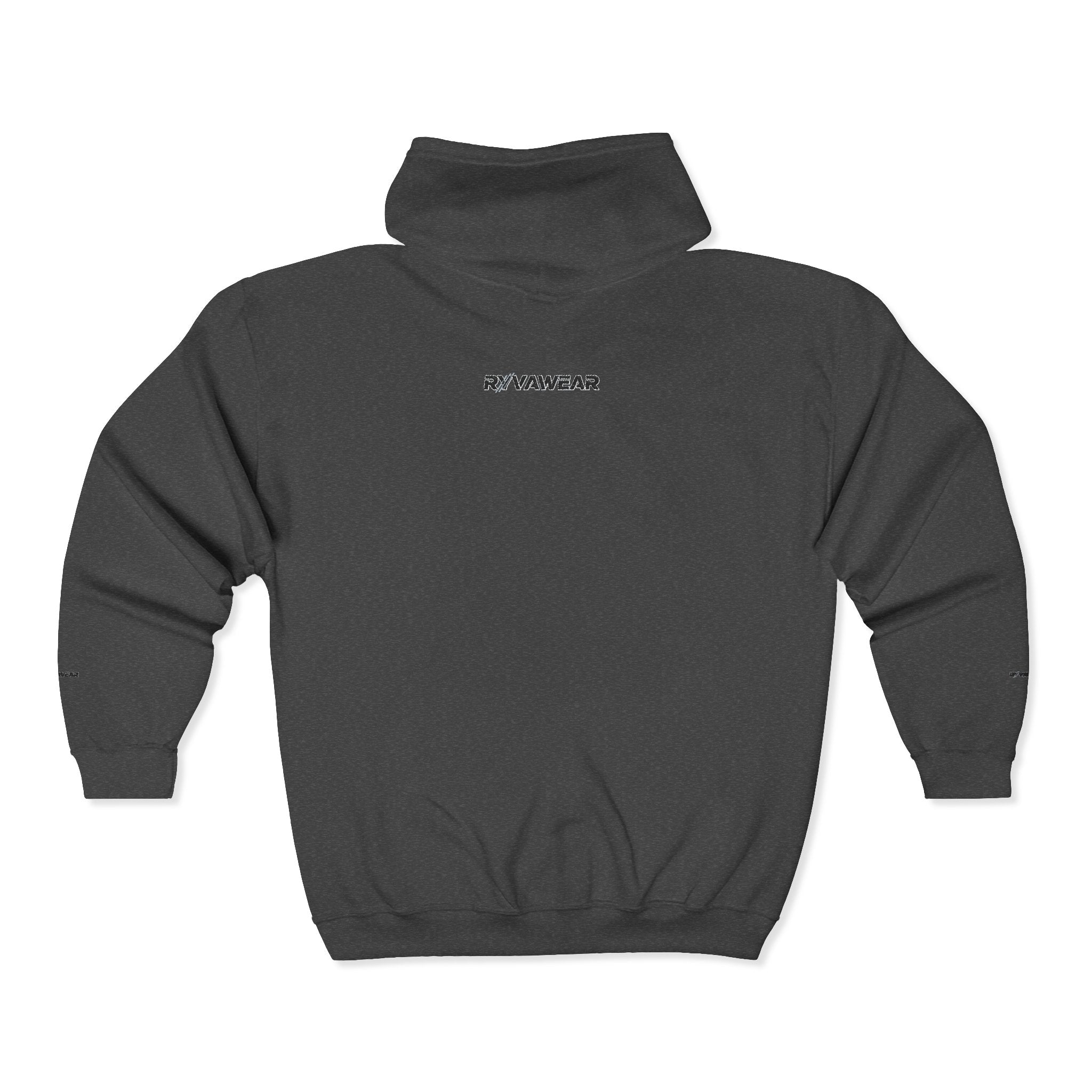 RYVAWEAR Zip Hoodie — Minimal Logo Full-Zip Hooded Sweatshirt