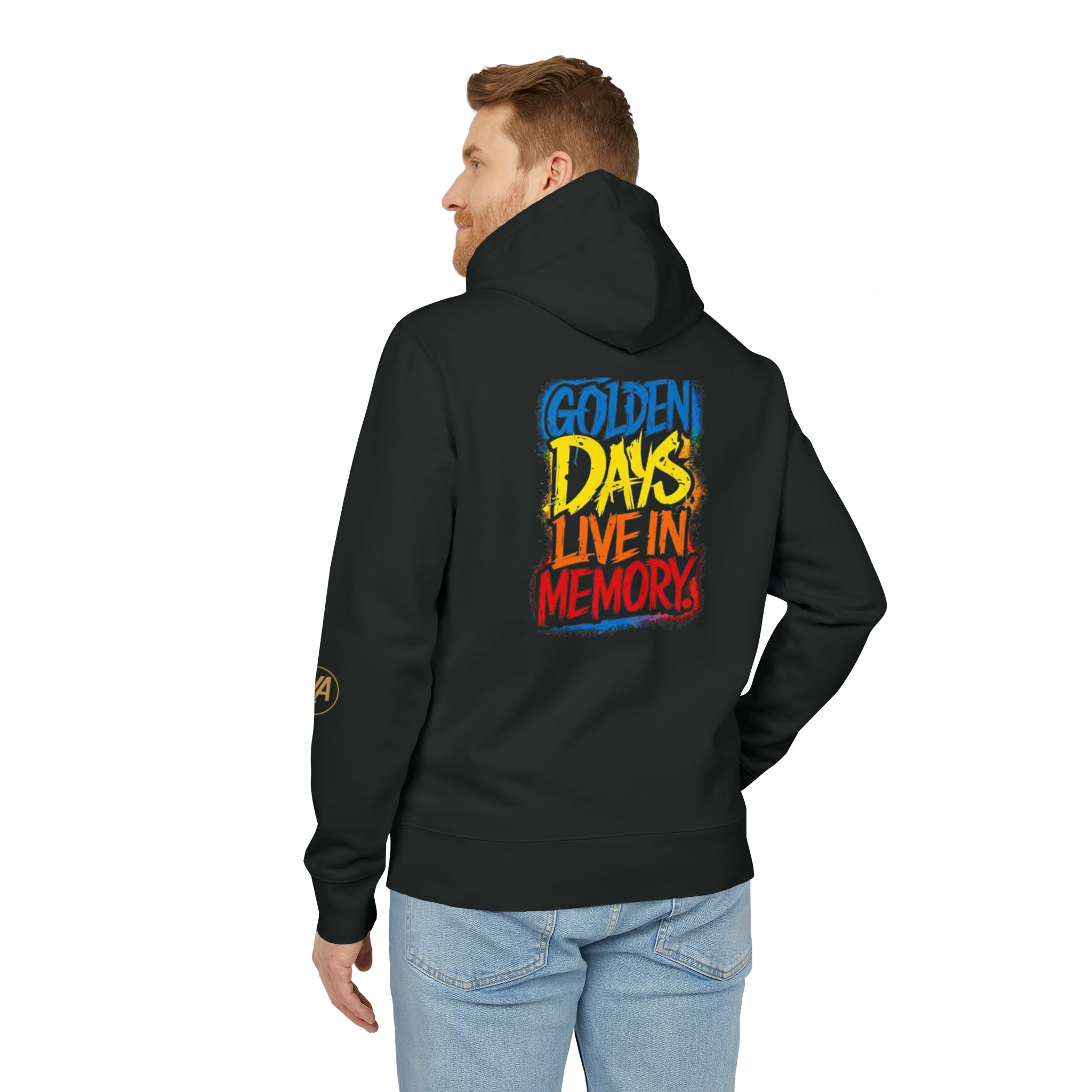 Hoodie — "Golden Days Live in Memory" Retro Graphic Pullover