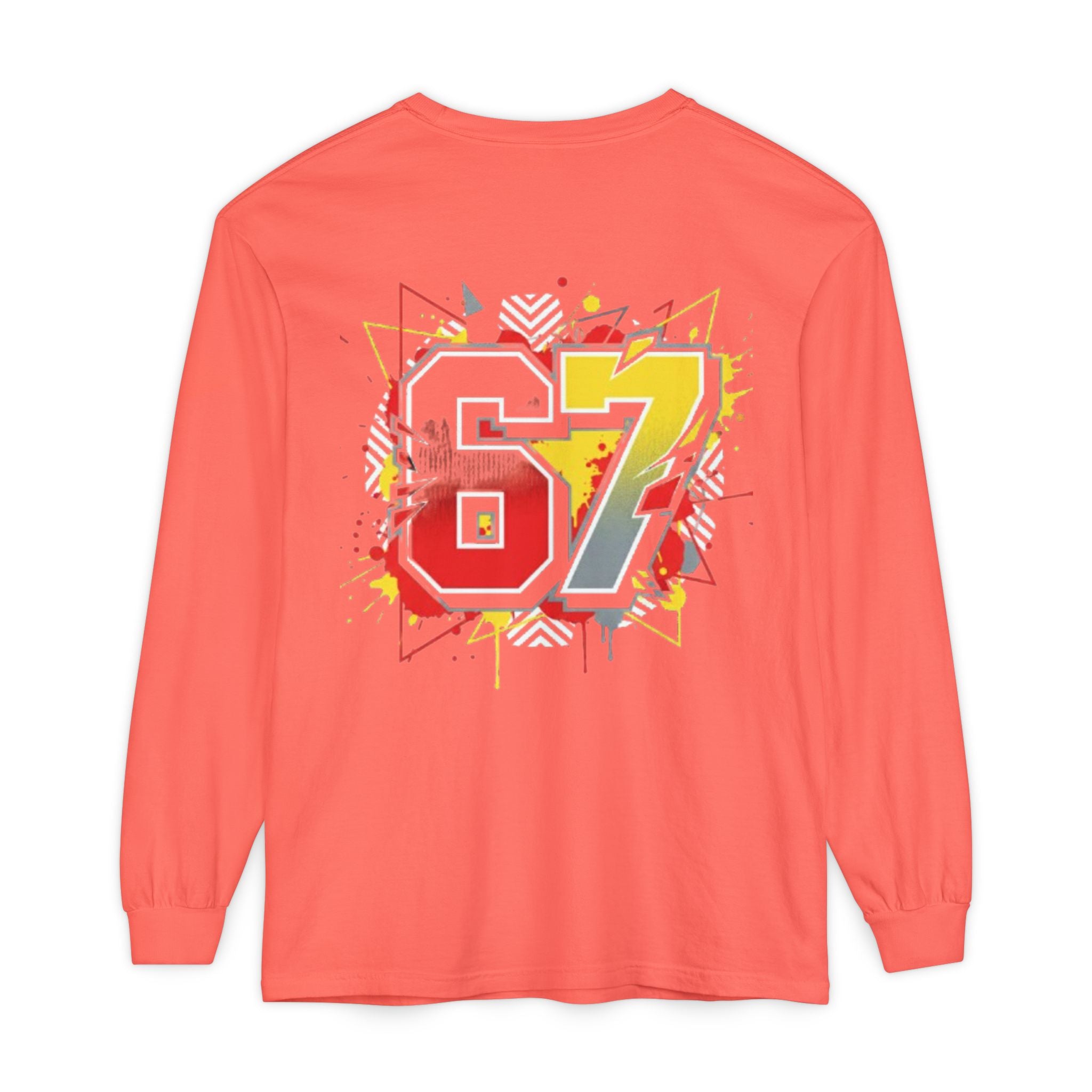 67 Graphic Long Sleeve Tee — Retro Racing Number Back Print