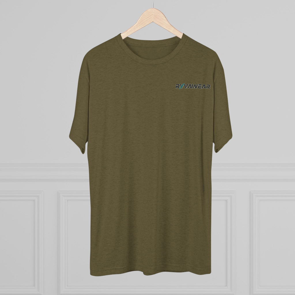 RYVNAWEAR Minimal Logo Tee — Lightweight Tri-Blend Crew Shirt