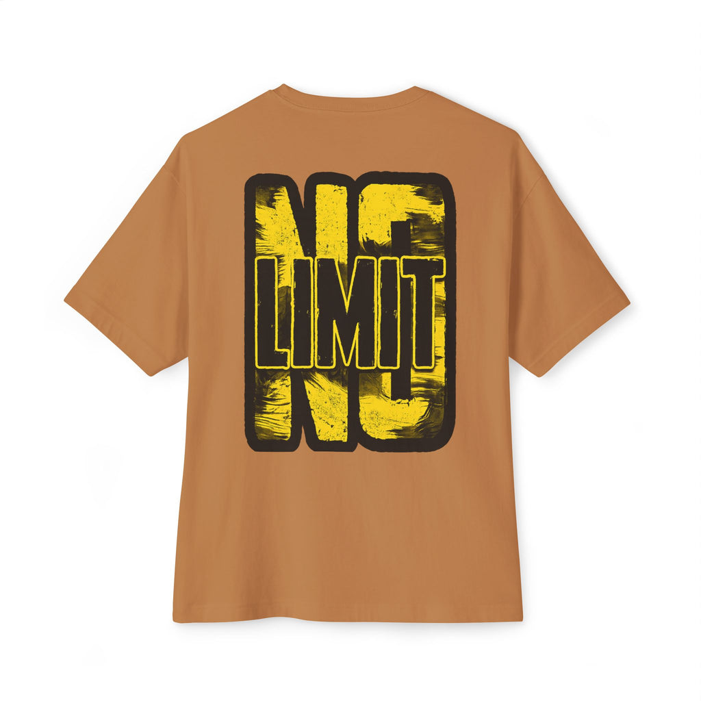 No Limit Graphic Tee — Oversized Boxy White T‑Shirt