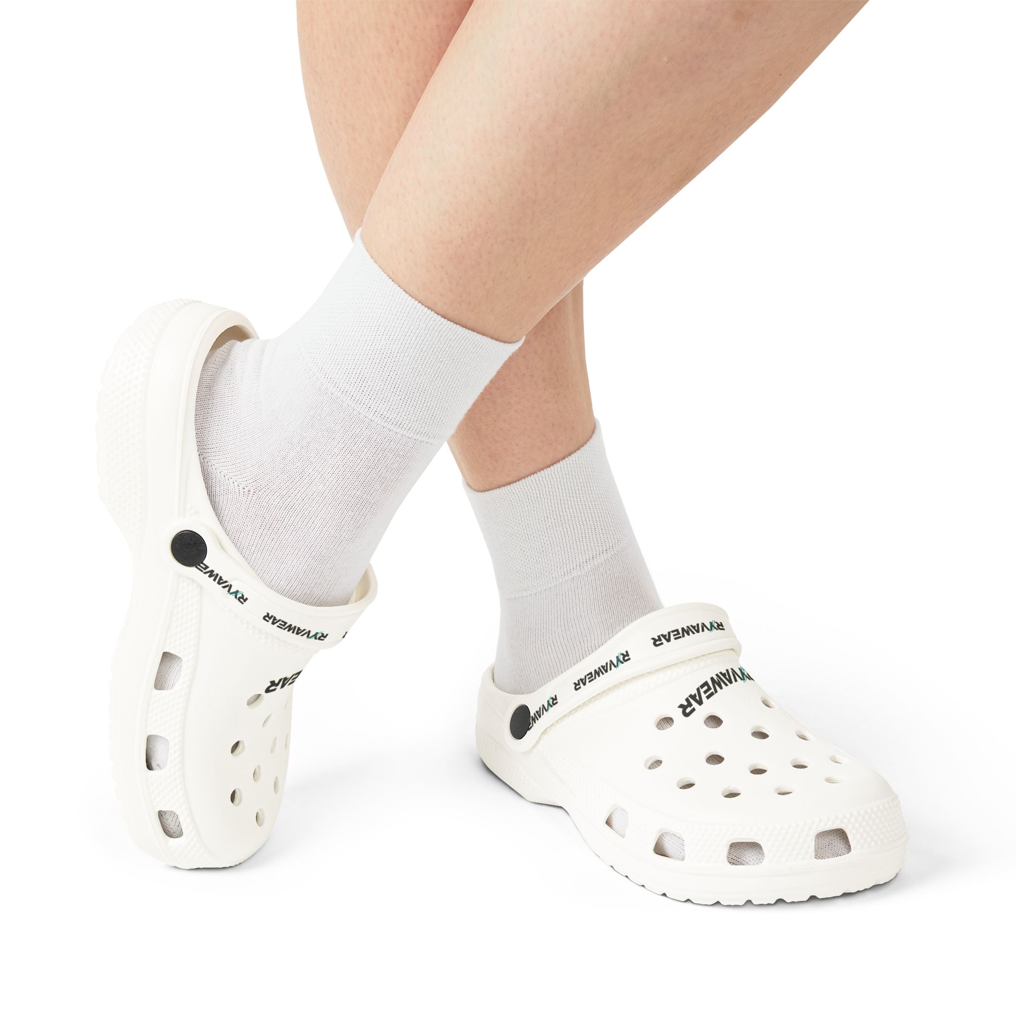 White EVA Foam Clogs — Lightweight Waterproof Foam Rubber Shoes