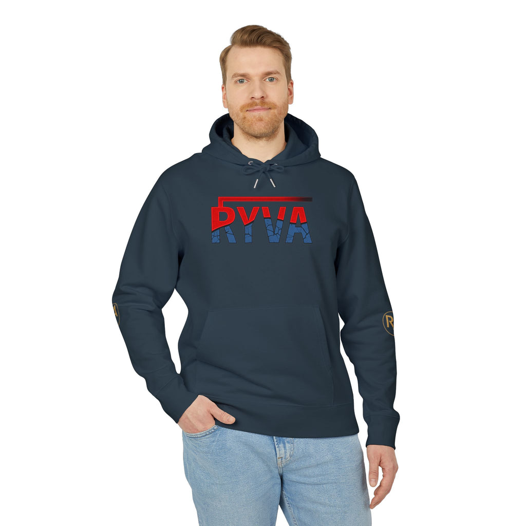 RYVA Flag Logo Hoodie — Patriotic Red White Blue Pullover