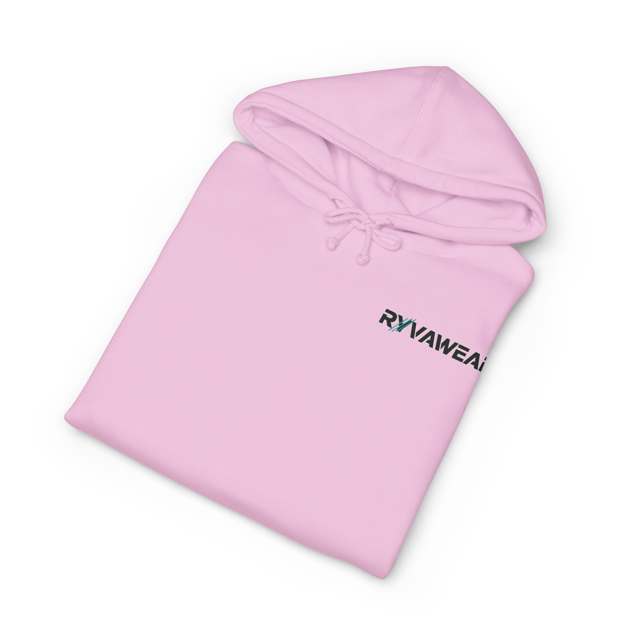 Minimal Logo Hoodie — White "RVNWEAR" Chest & Sleeve Print