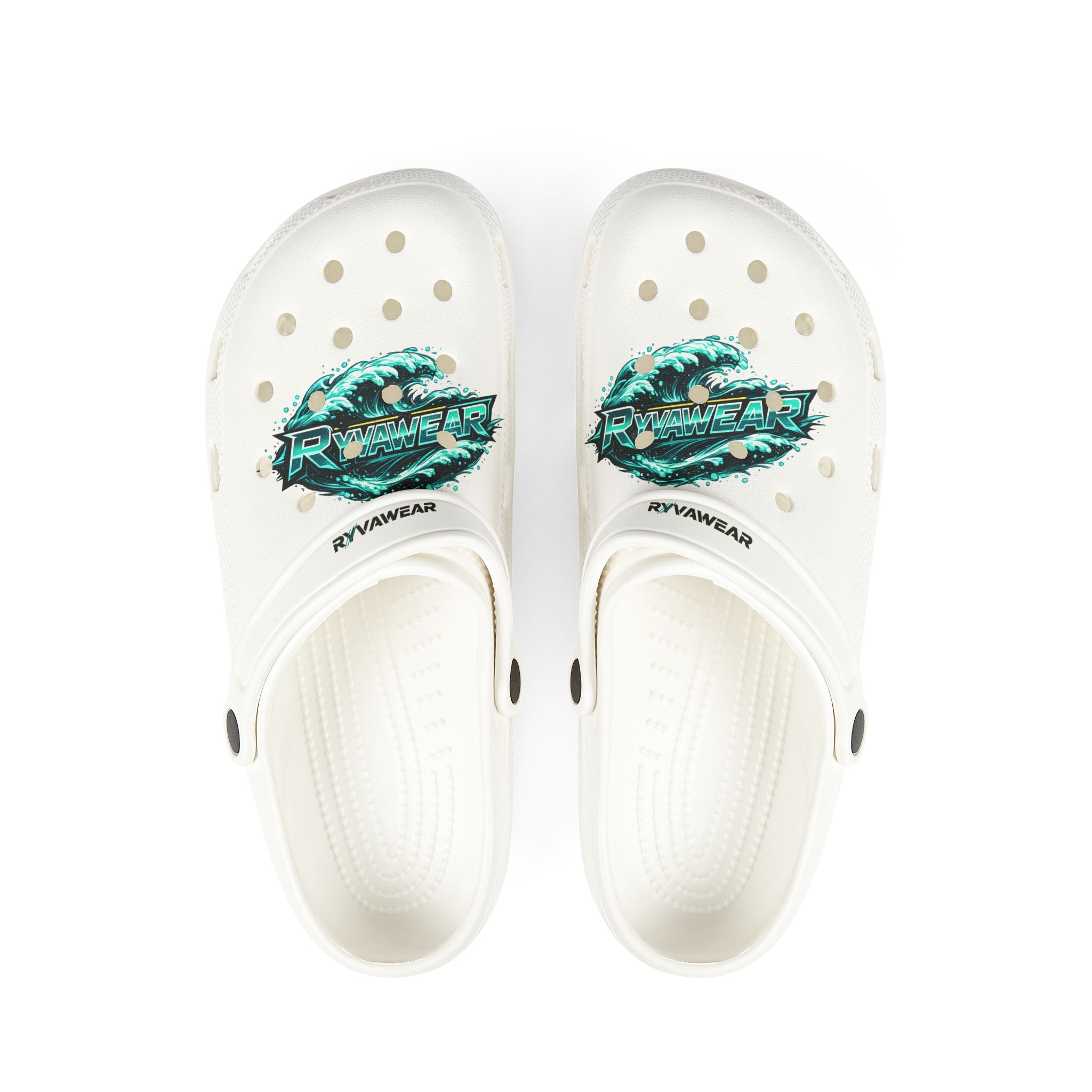 Tropical Reef EVA Foam Clogs — Teal Ocean Graphic Slip-On Shoes