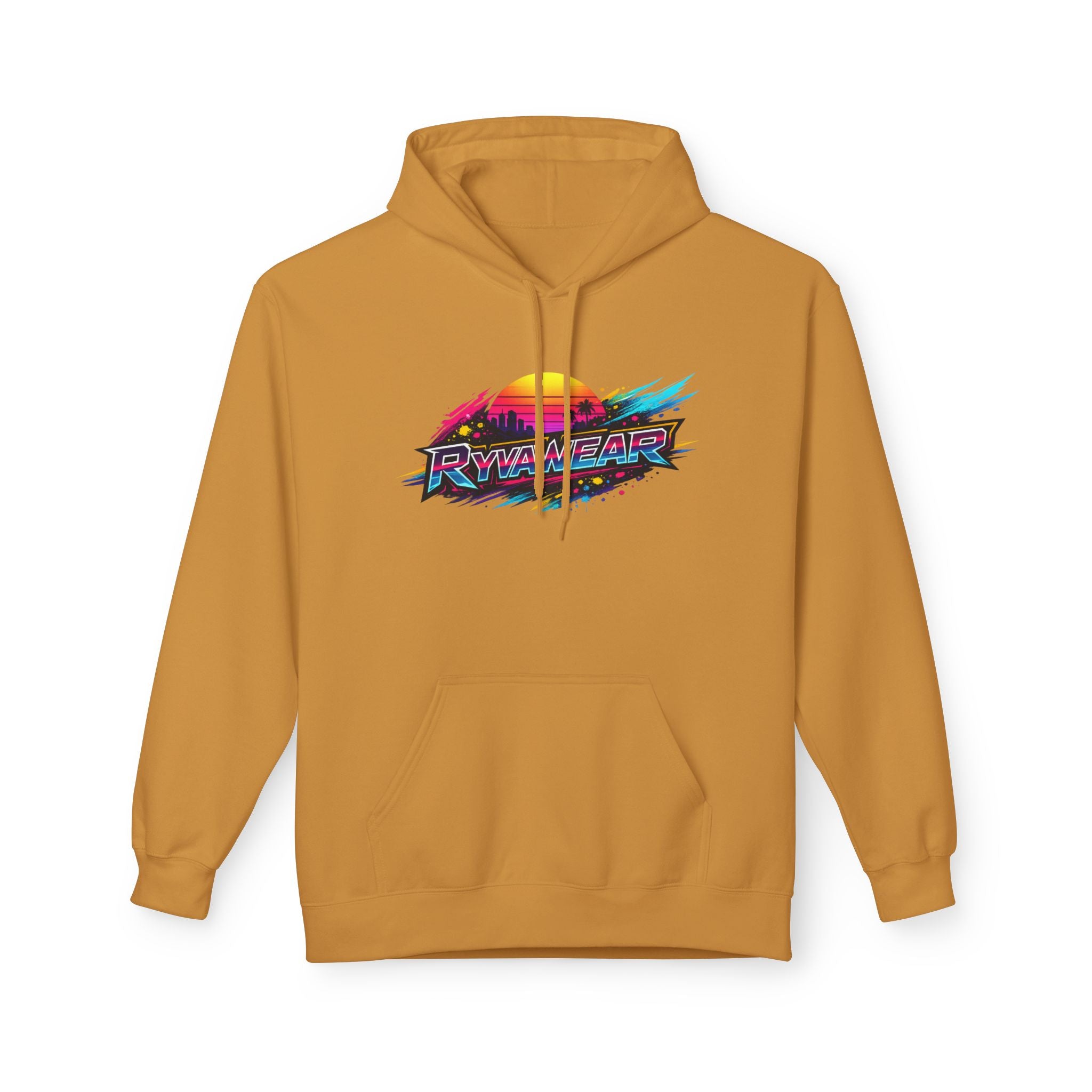 Retro Sunset 'Power Core' Hoodie — 80s Vaporwave Graphic Sweatshirt