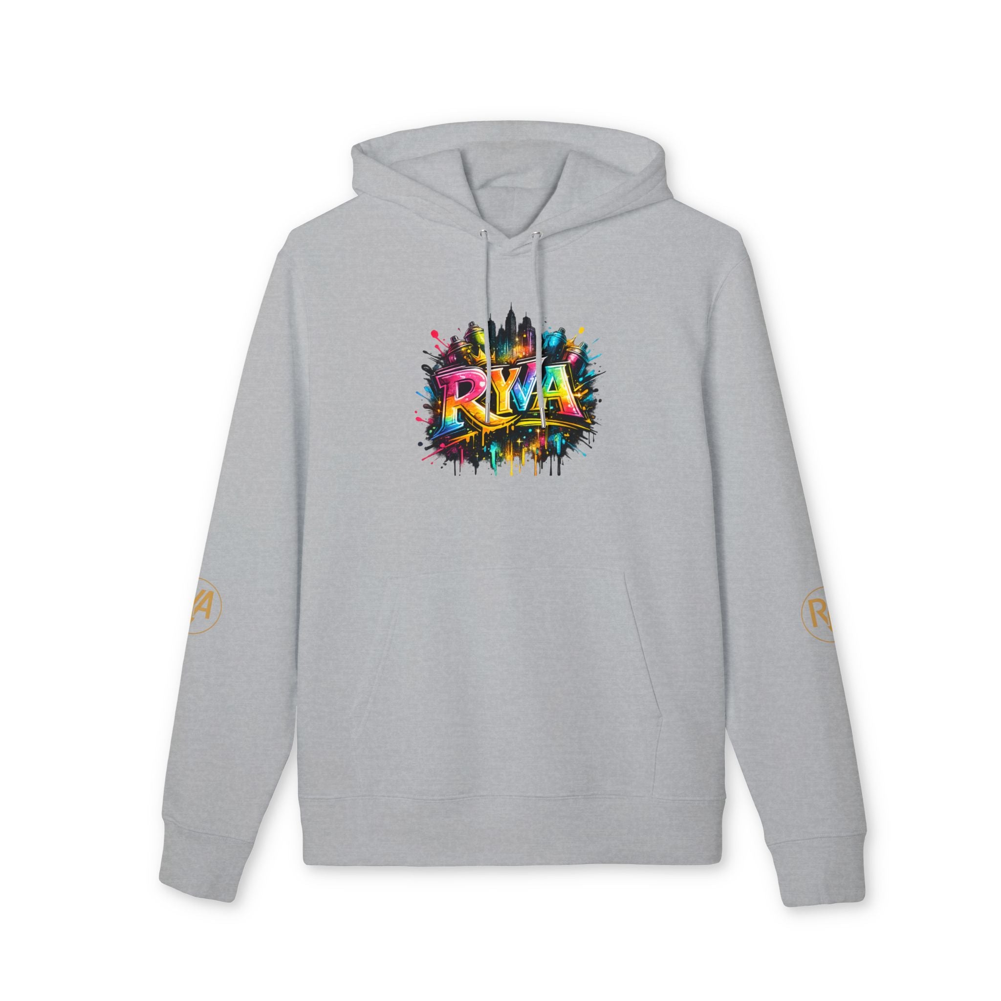 Color Splash RYA Hoodie — Graphic White Pullover with Vibrant Logo