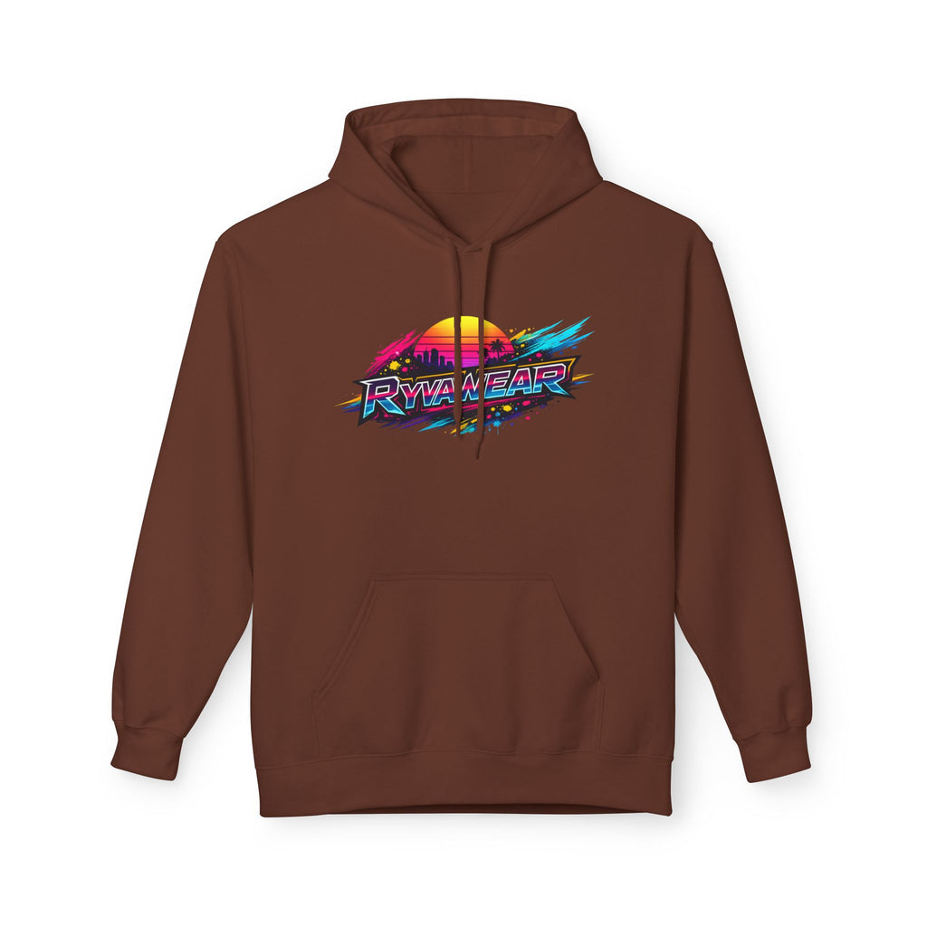 Retro Sunset 'Power Core' Hoodie — 80s Vaporwave Graphic Sweatshirt