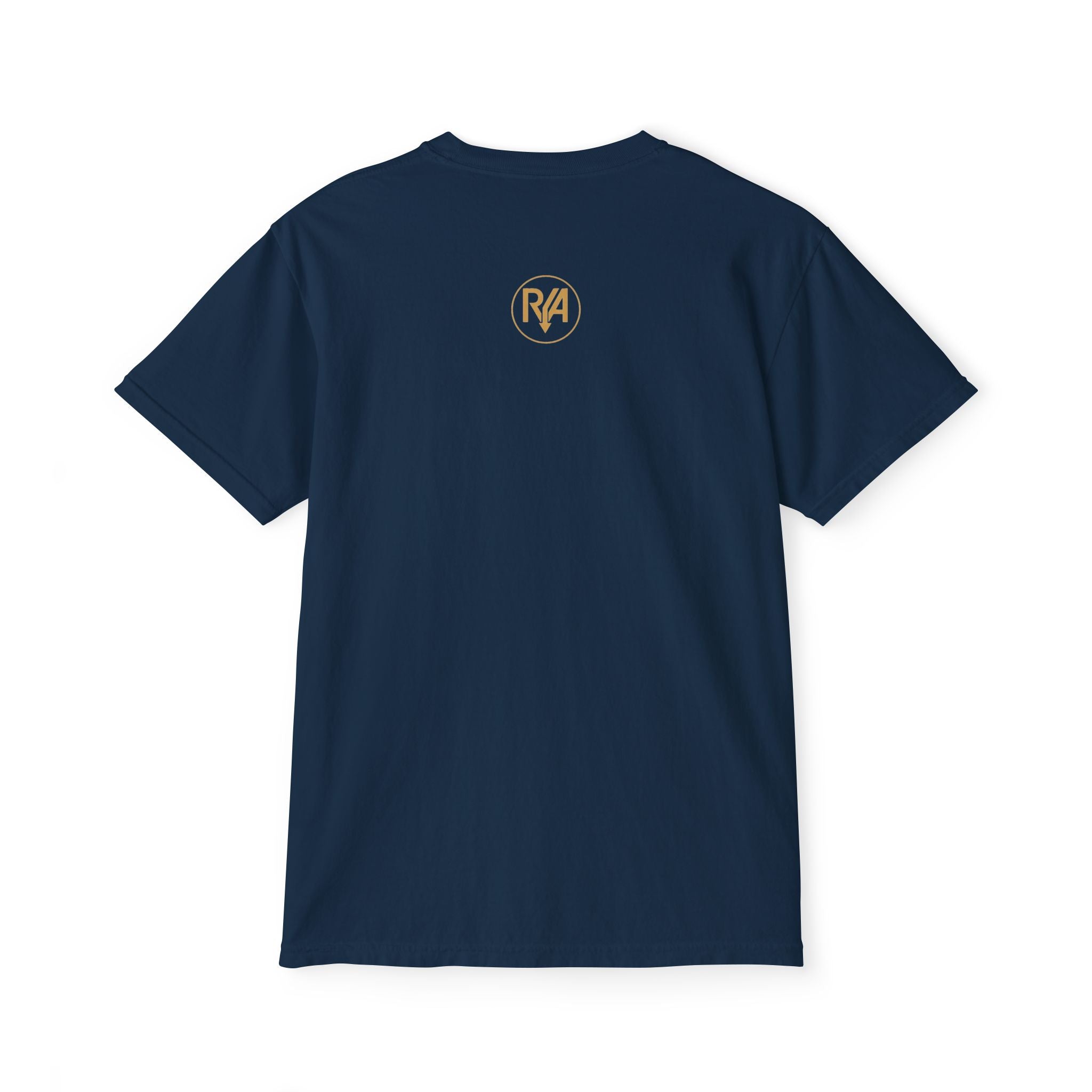 Pocket T-Shirt — Minimal Gold Logo Cotton Tee