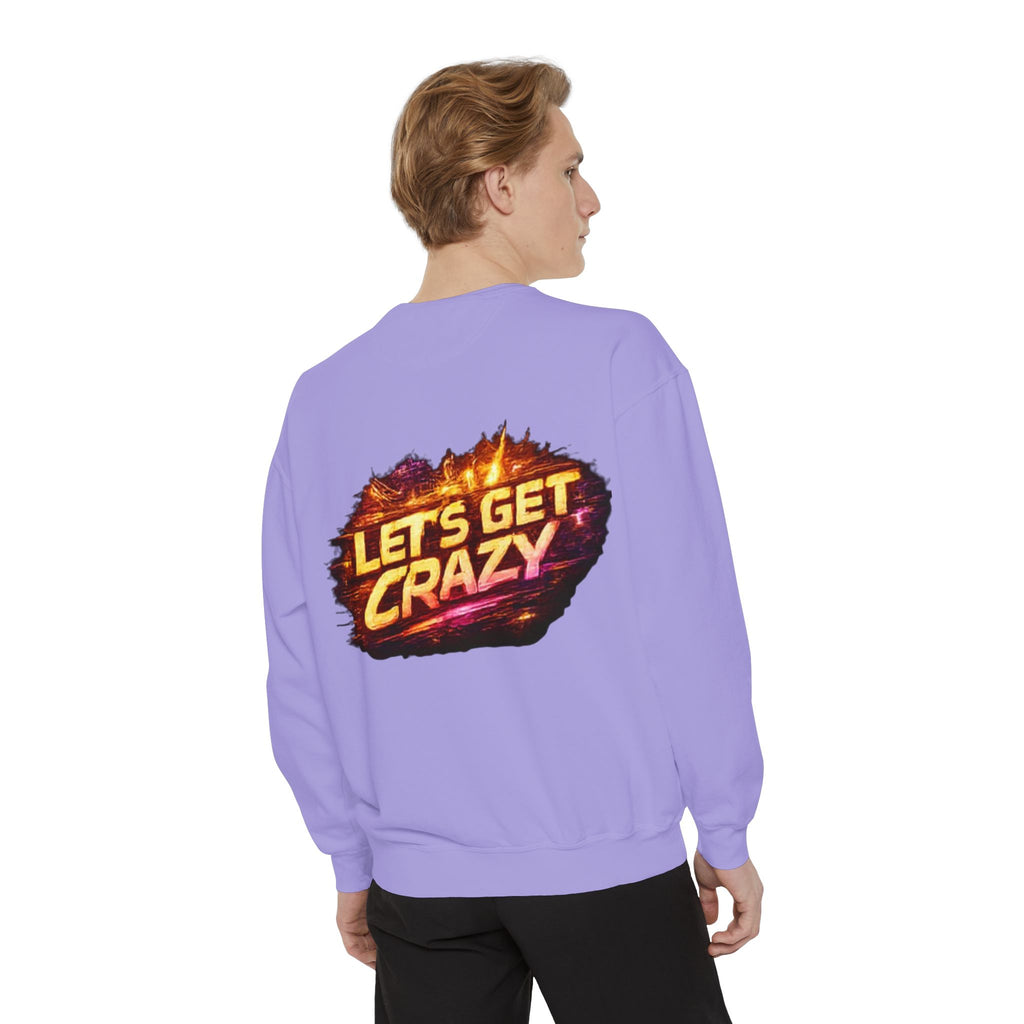 Let's Get Crazy Sweatshirt — Retro Flame Graphic Crewneck