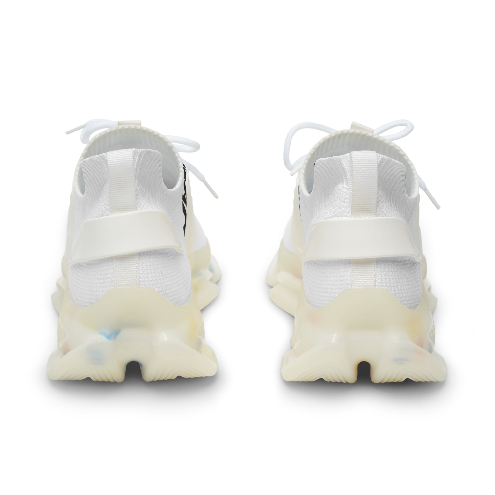 Men's White Mesh Sneakers — Lightweight Athletic Shoes with ‘WAVER’ Accent