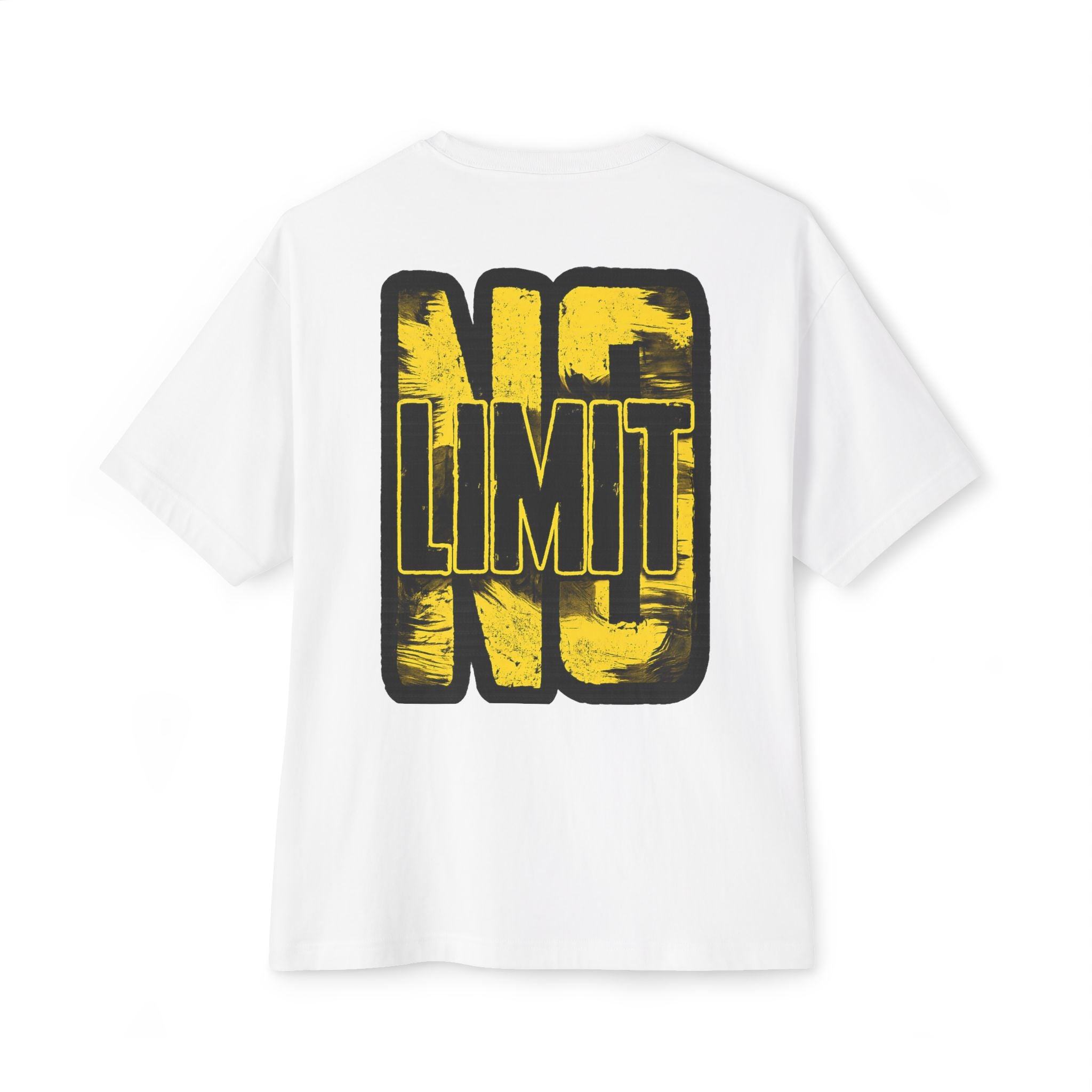 No Limit Graphic Tee — Oversized Boxy White T‑Shirt