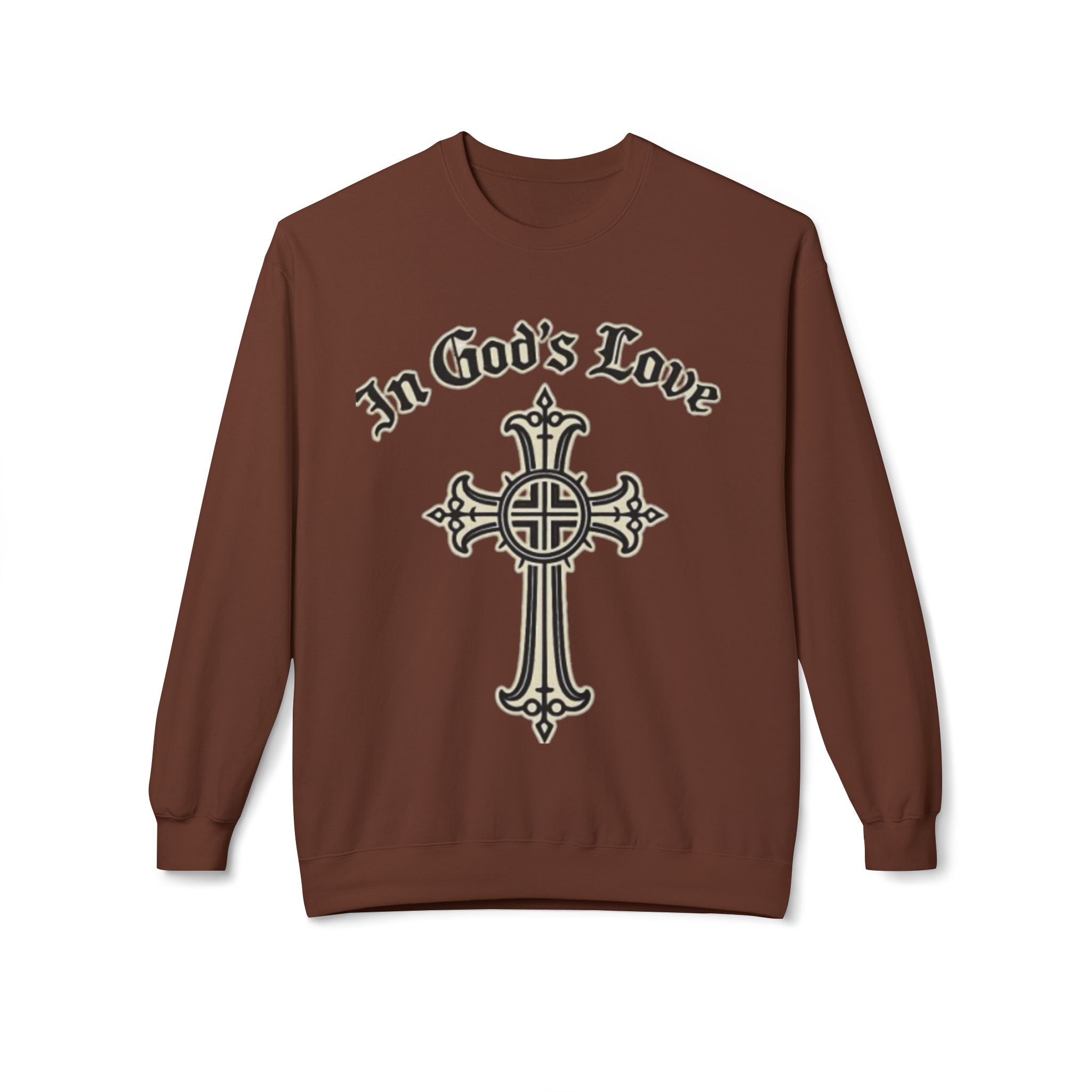 In God's Love Cross Crewneck Sweatshirt — Christian Faith Pullover