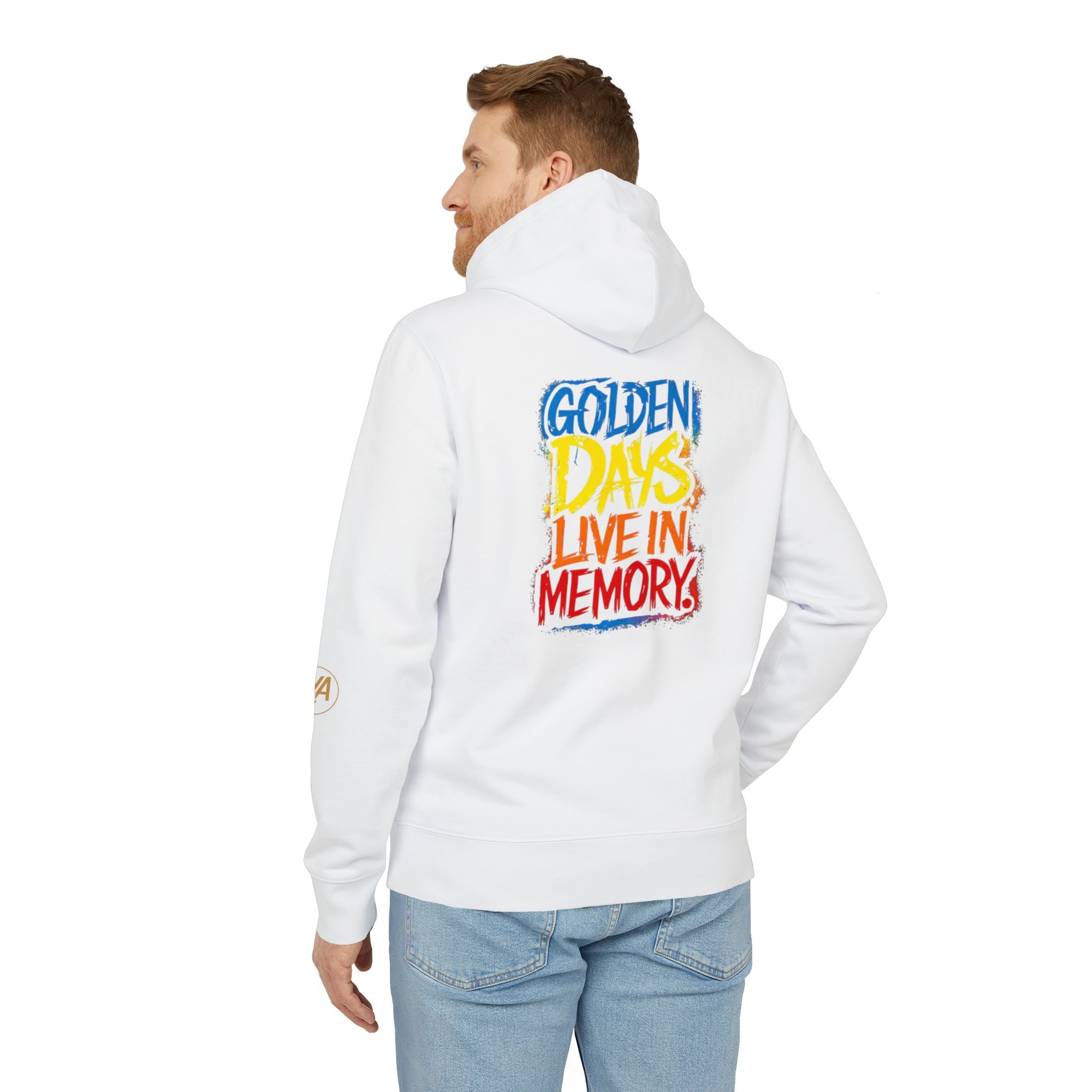 Hoodie — "Golden Days Live in Memory" Retro Graphic Pullover