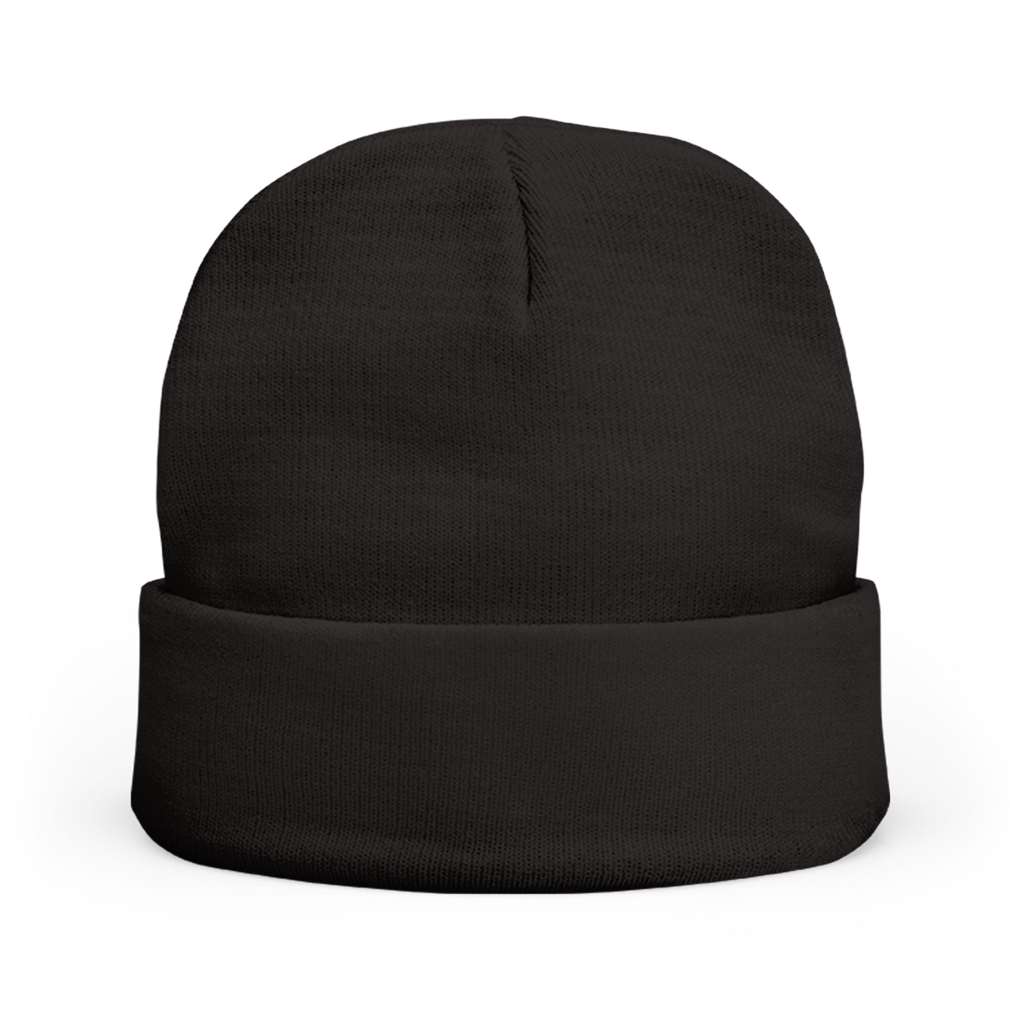Embroidered Knit Beanie — Minimal 'RYVAWEAR' Cuff Hat