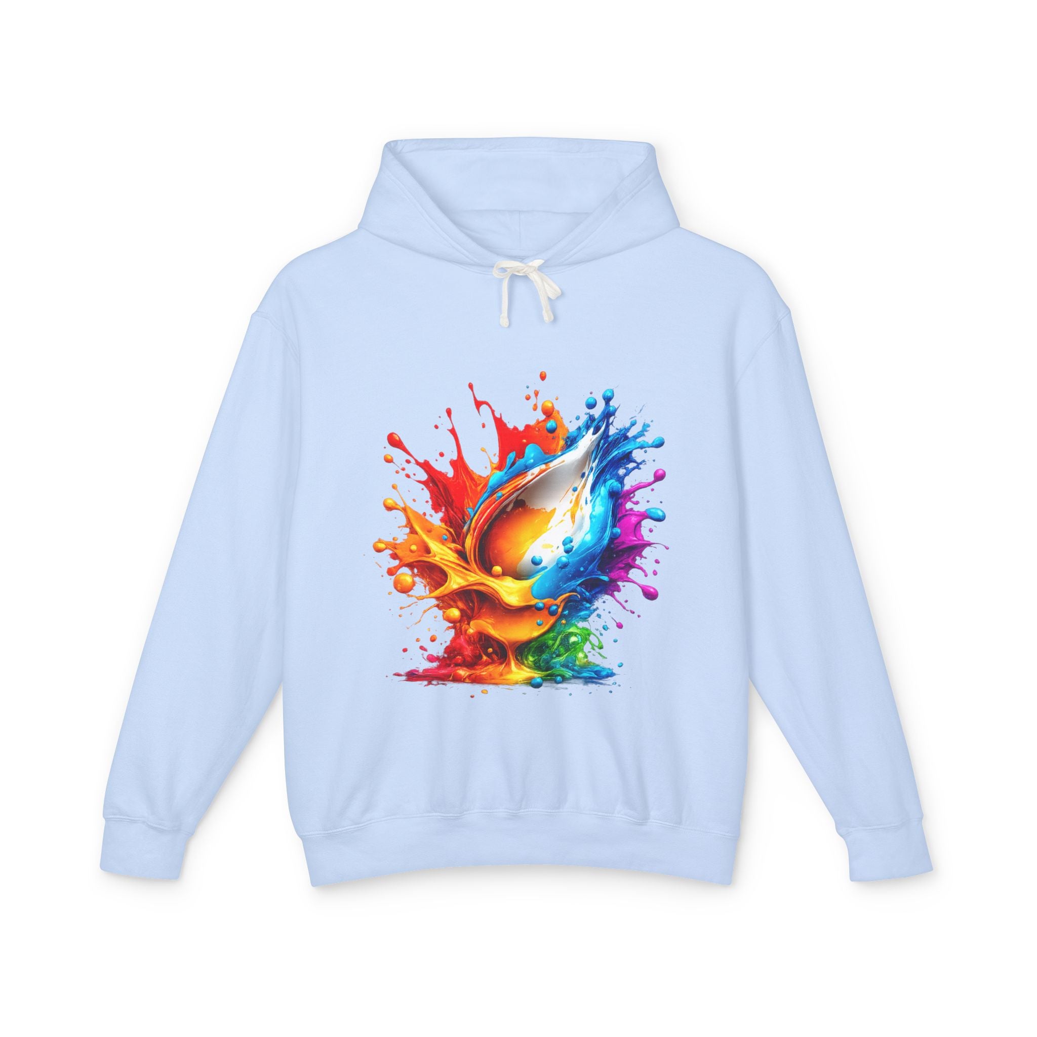 Color Splash Dove Hoodie — Vibrant Watercolor Peace Dove Pullover