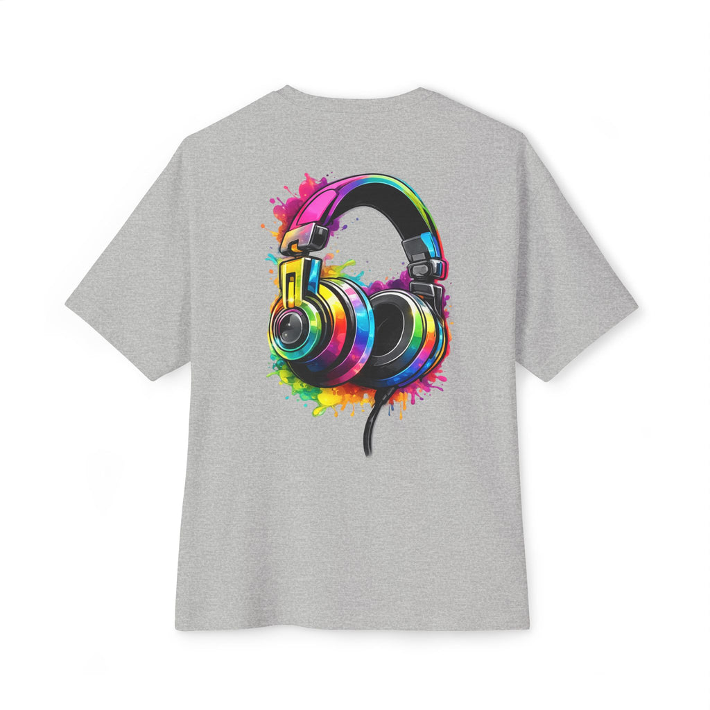 Headphones Graphic Tee - Colorful Splash DJ Music T-Shirt