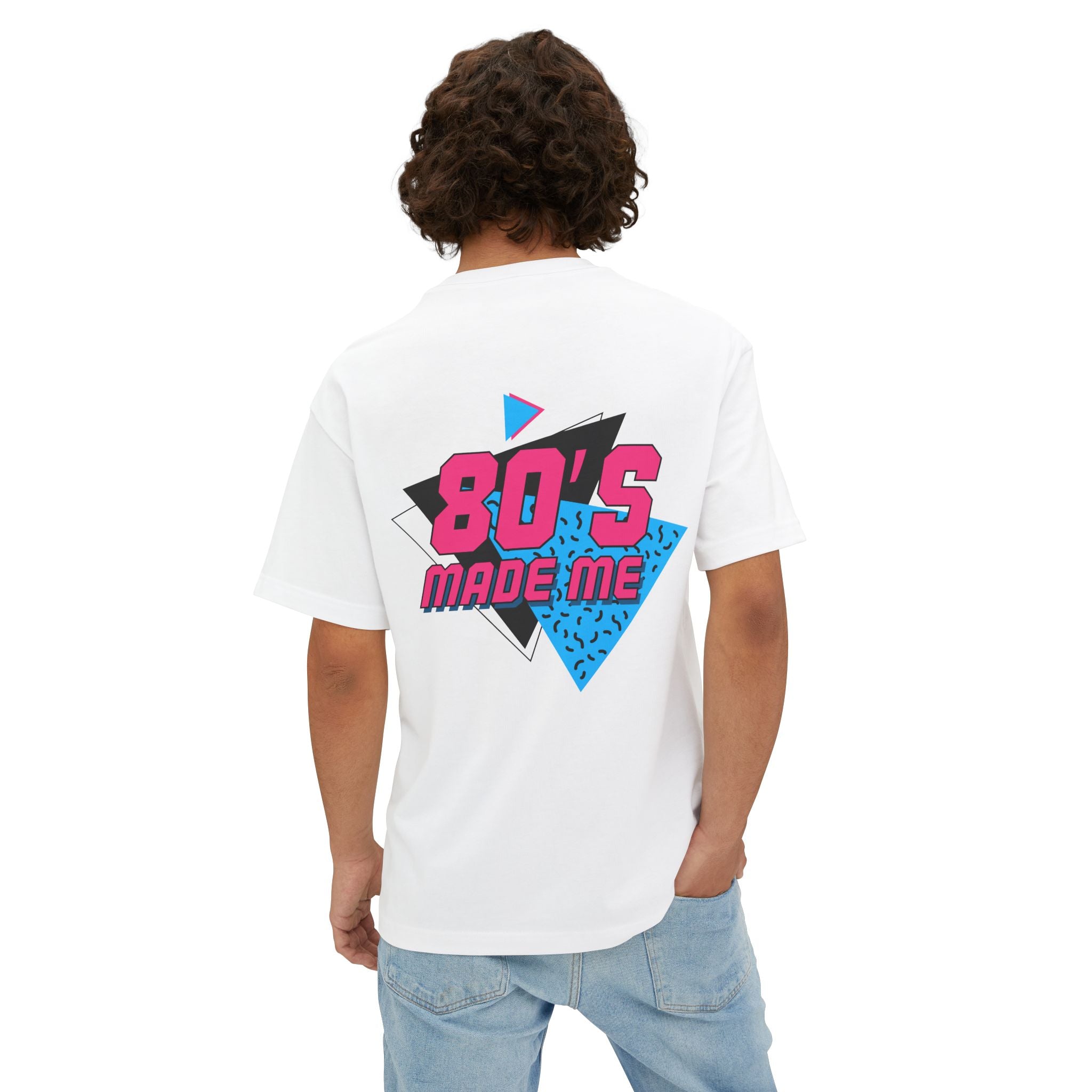 80's Made Me Oversized Boxy Tee — Retro 1980s Graphic T-Shirt