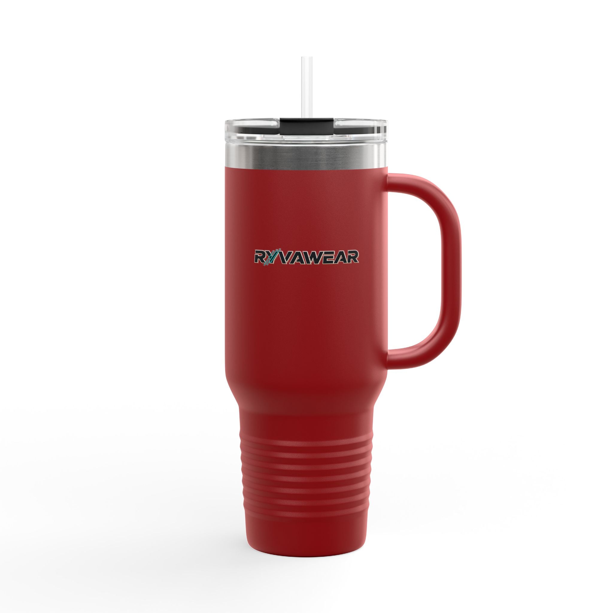 40oz Insulated Travel Mug – Large Vacuum Tumbler with Handle & Straw, Keeps Drinks Hot or Cold