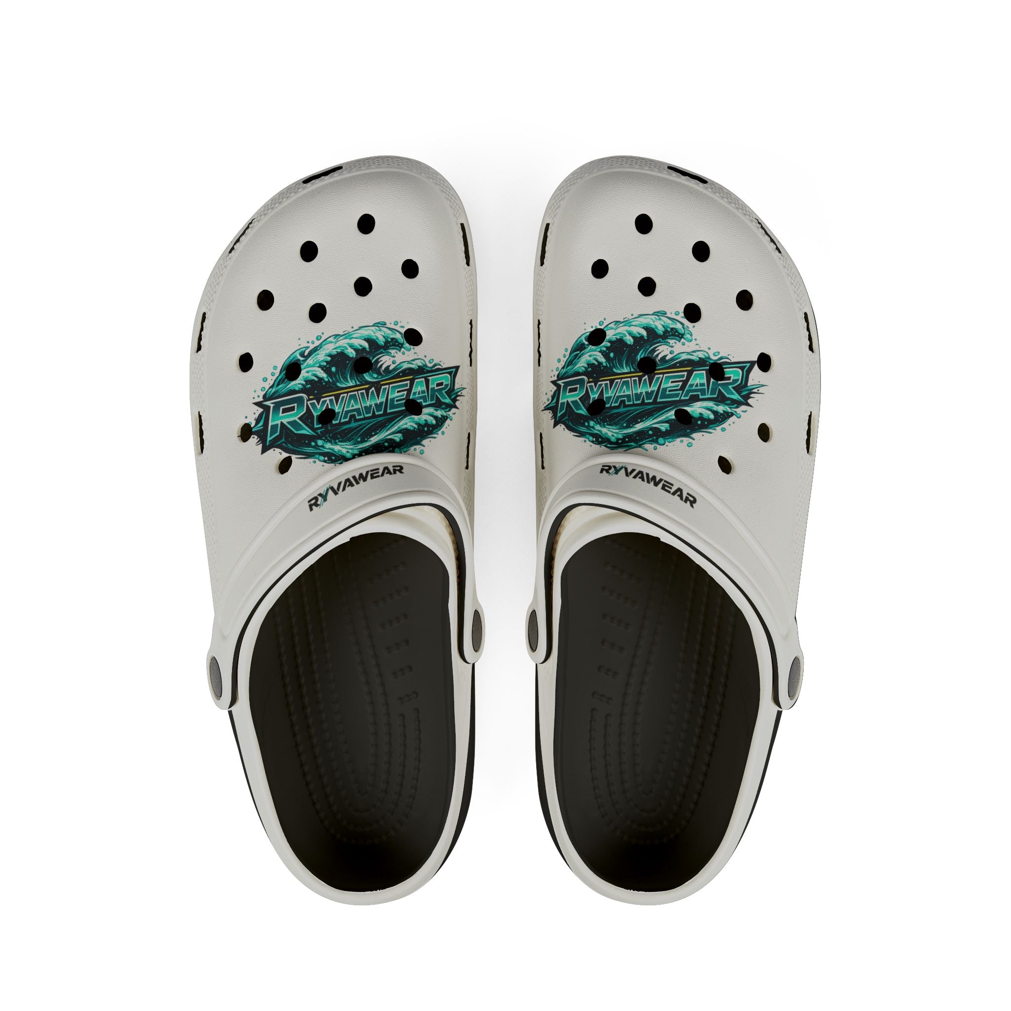 Tropical Reef EVA Foam Clogs — Teal Ocean Graphic Slip-On Shoes
