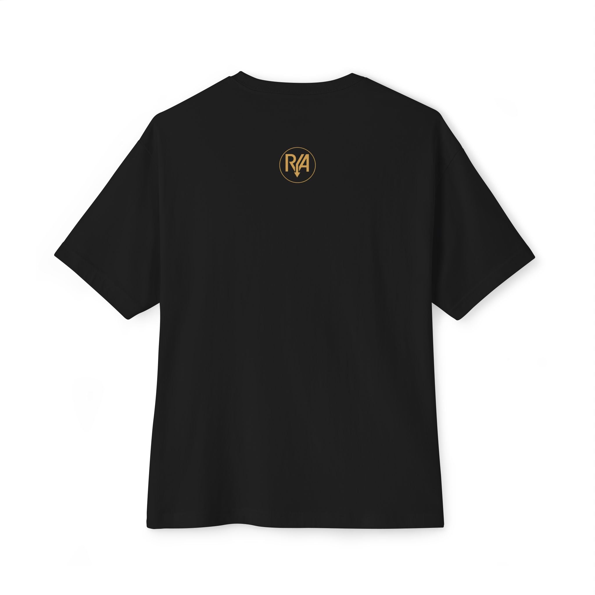 Boxy Tee — Black Embossed 'RVA' Logo Graphic