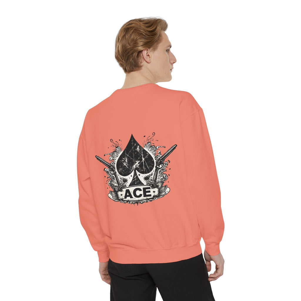 Ace Spade Sweatshirt — Vintage Distressed Card Graphic Crewneck