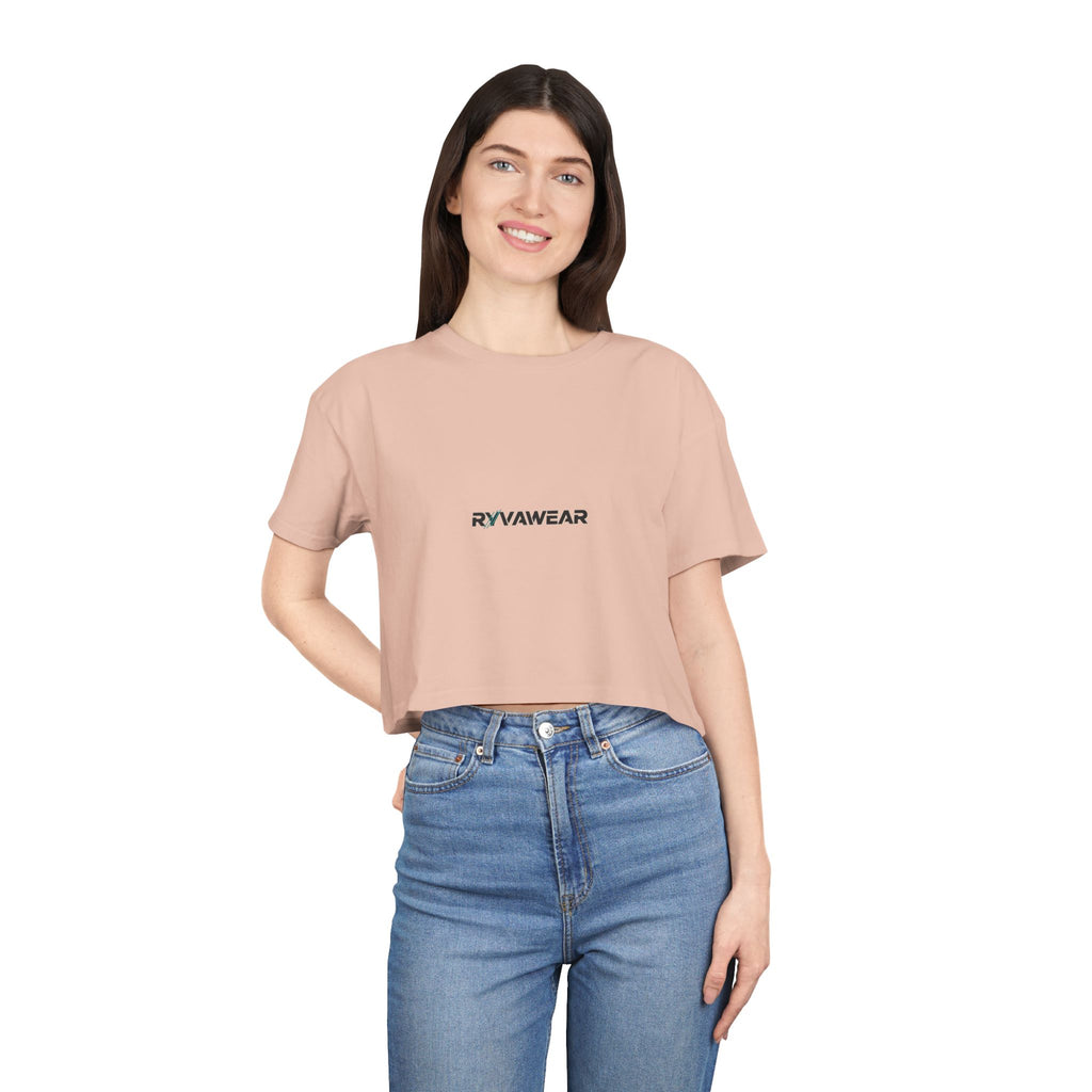 Women's Crop Tee – Minimal 'RYYAWEAR' Logo Crop Top