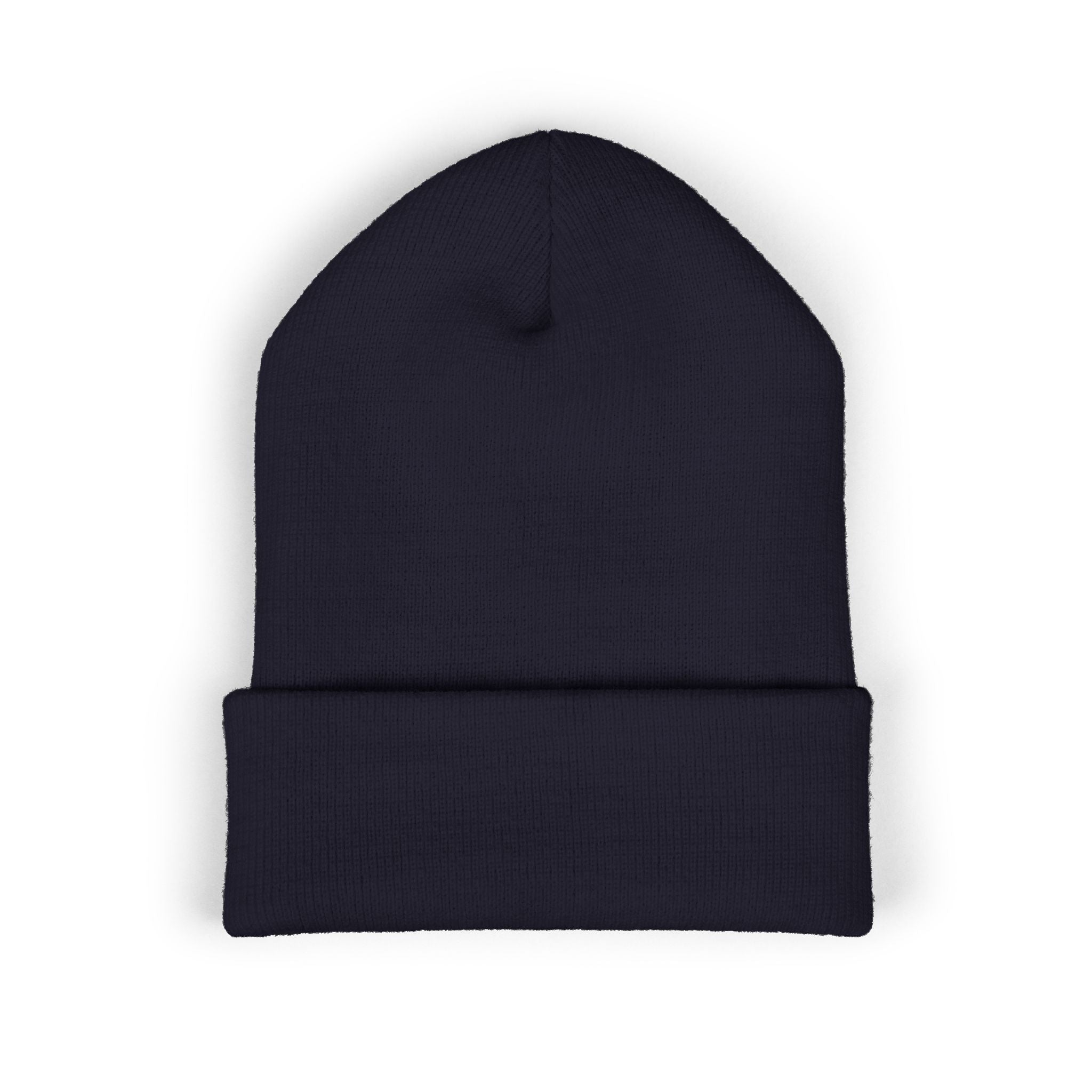 Embroidered Classic Cuffed Beanie — Minimal Logo Knit Hat