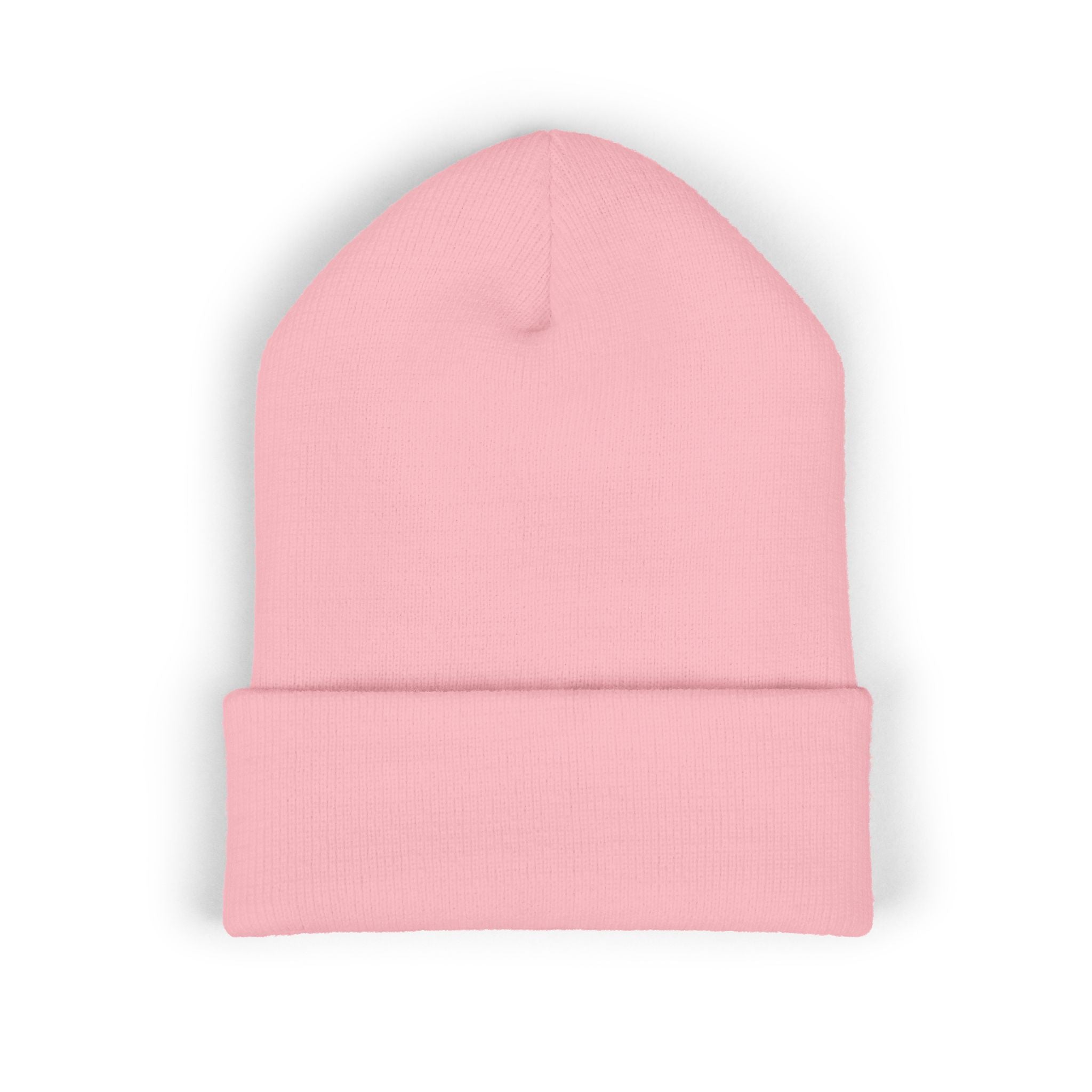 Embroidered Classic Cuffed Beanie — Minimal Logo Knit Hat