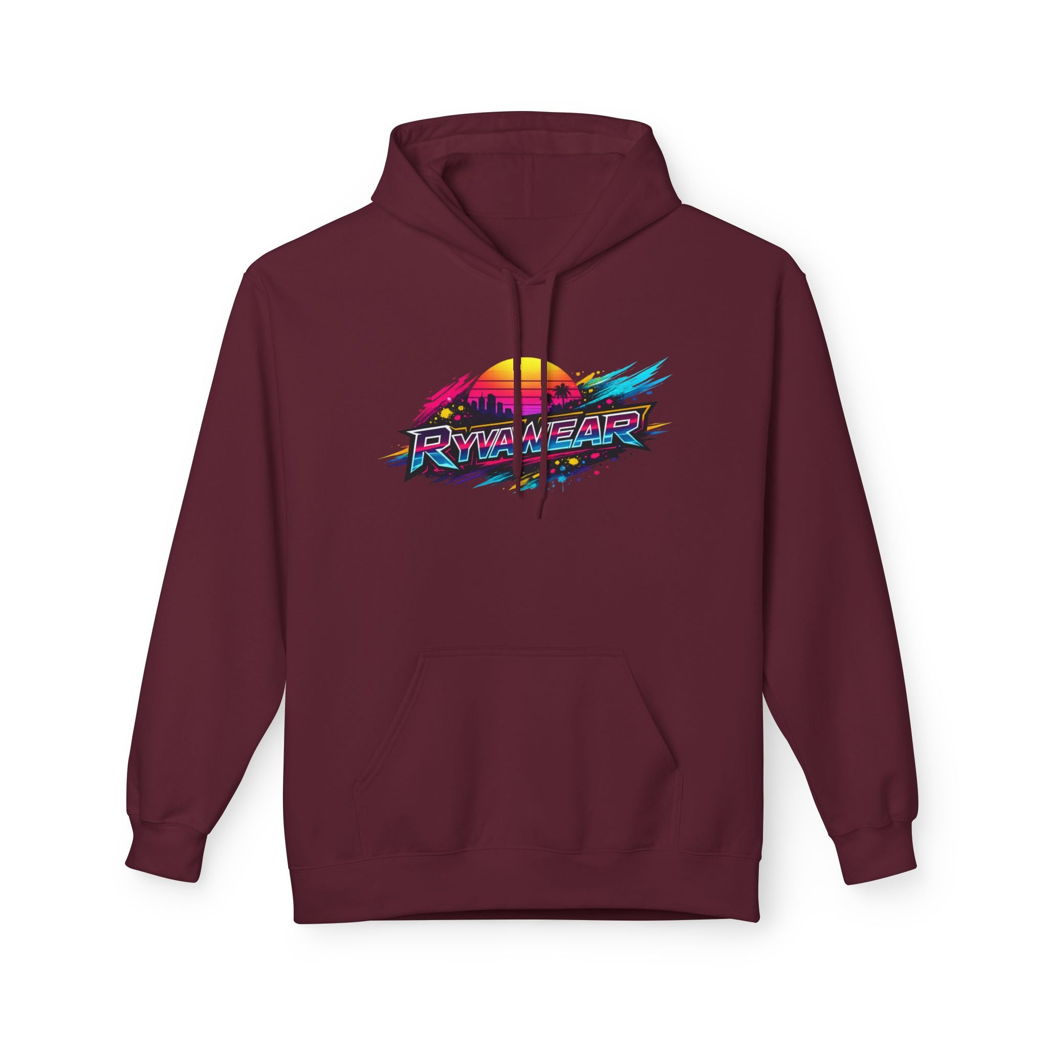Retro Sunset 'Power Core' Hoodie — 80s Vaporwave Graphic Sweatshirt
