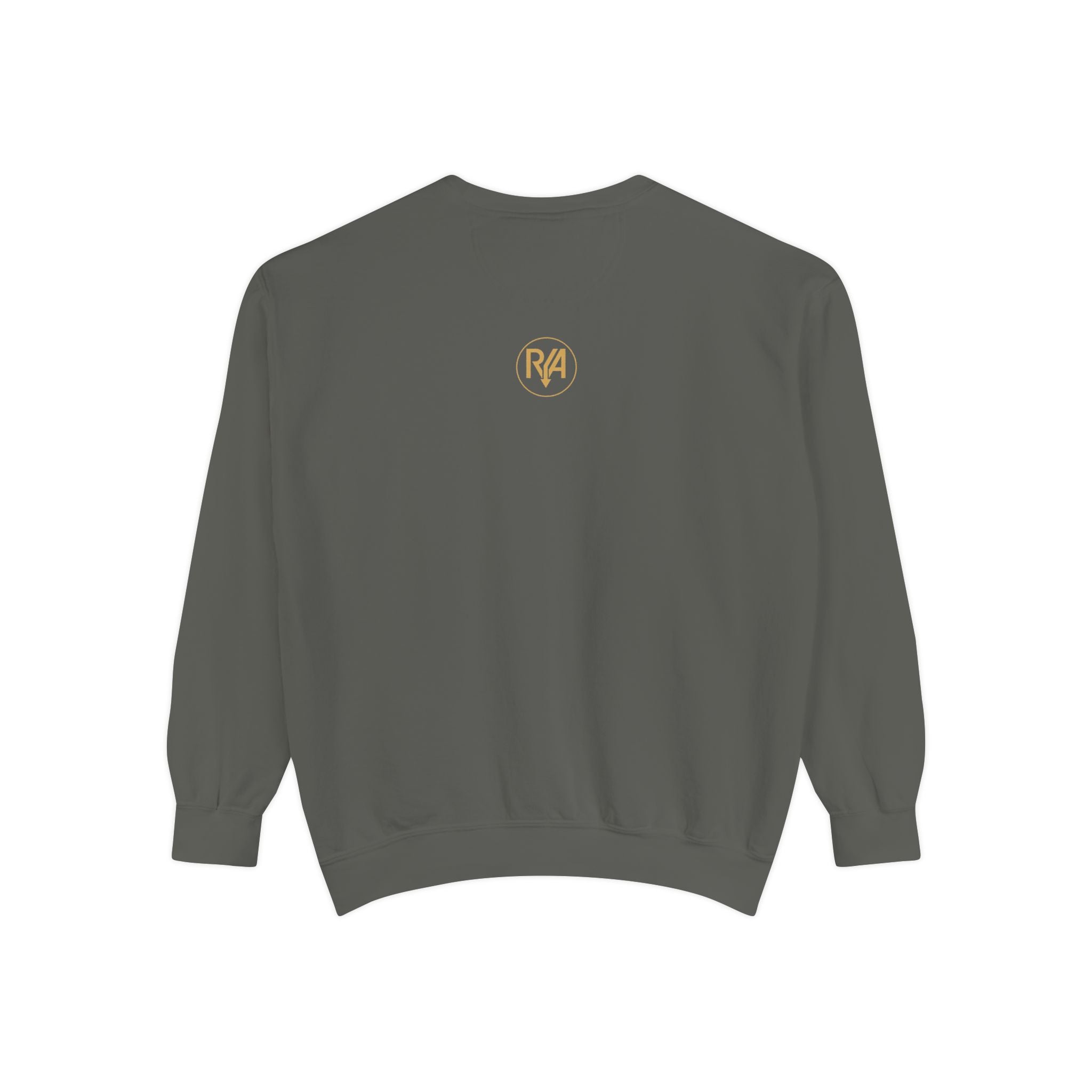 Riva Script Logo Sweatshirt — Vintage Gold Graphic Crewneck
