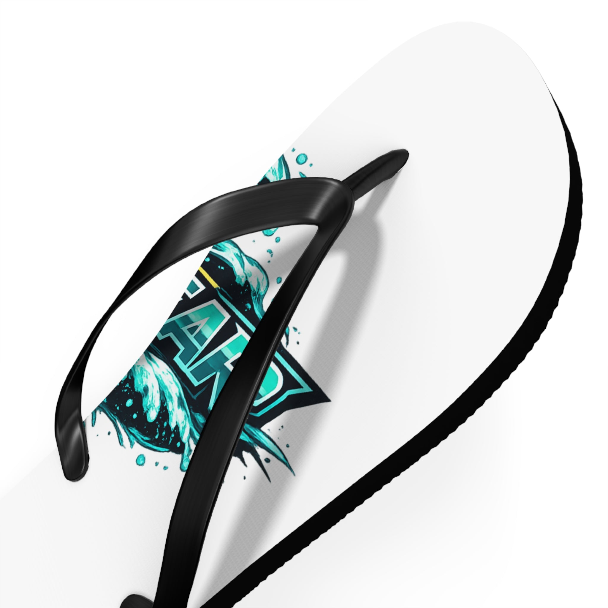 Rider Teal Splash Flip Flops — Graphic Beach Sandals