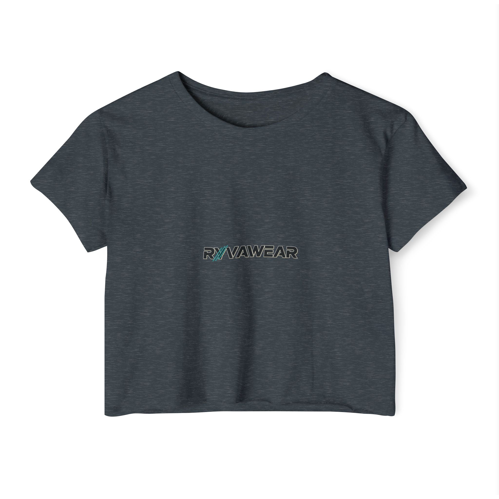 Crop Top - Minimal 'RYVAWEAR' Festival Logo Crop Top for Women