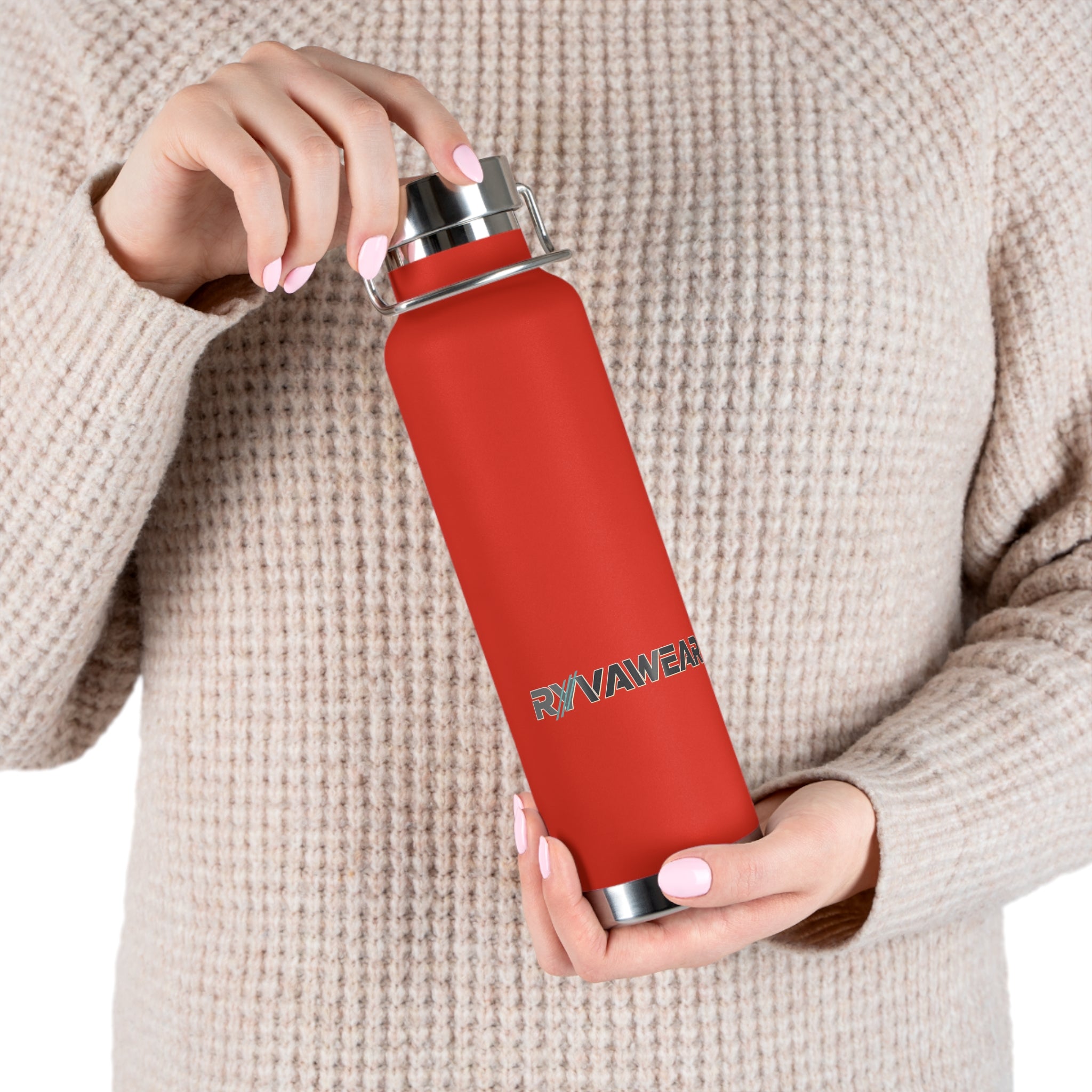 22oz Copper Vacuum Insulated Water Bottle — Double-Wall Stainless Steel Thermos