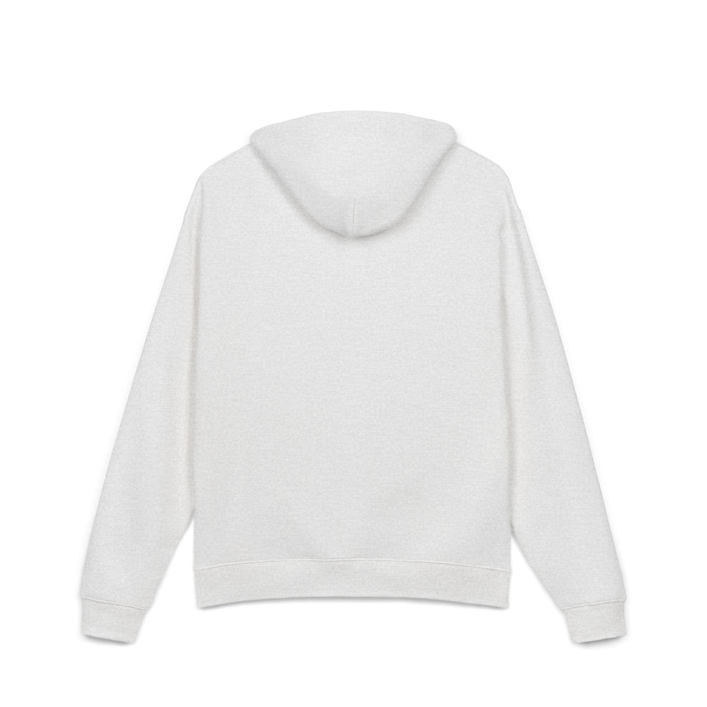 Relaxed Hoodie — Minimal White Pocket Patch Hoodie
