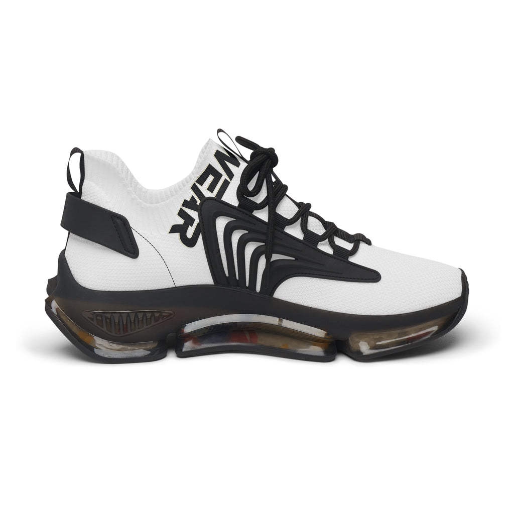 Mesh Sneakers — Women’s Lightweight Breathable Athletic Shoes with 'NEVER' Heel Tab