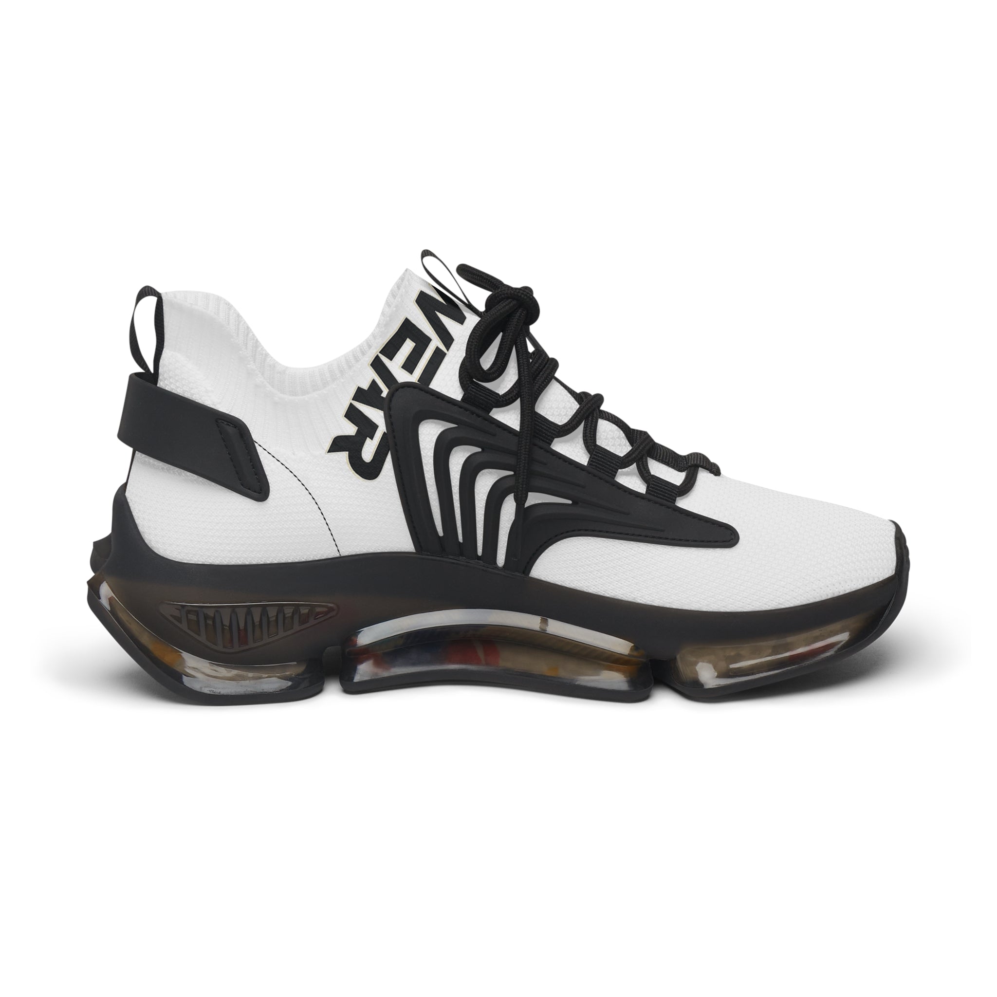 Mesh Sneakers — Women’s Lightweight Breathable Athletic Shoes with 'NEVER' Heel Tab