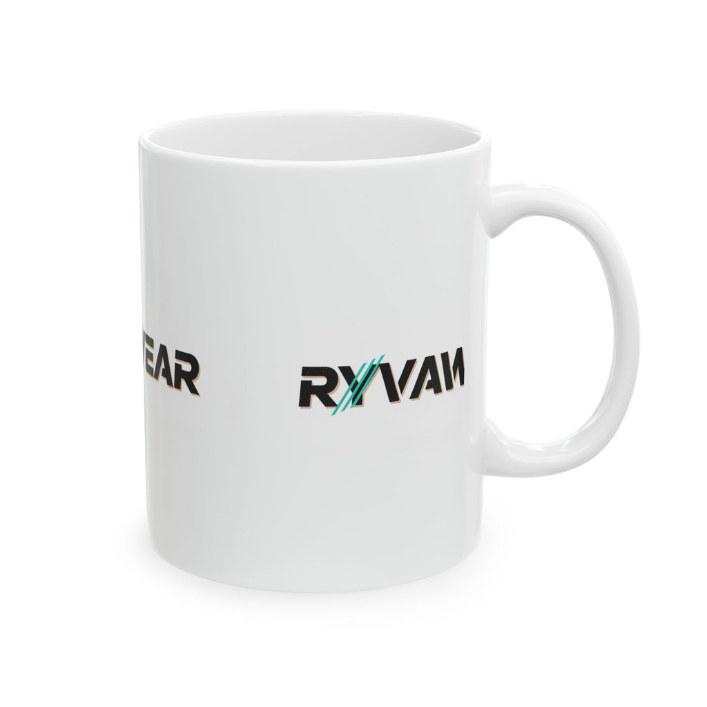 RVVAWEAR Logo Ceramic Mug — Branded Coffee Cup (11oz & 15oz)