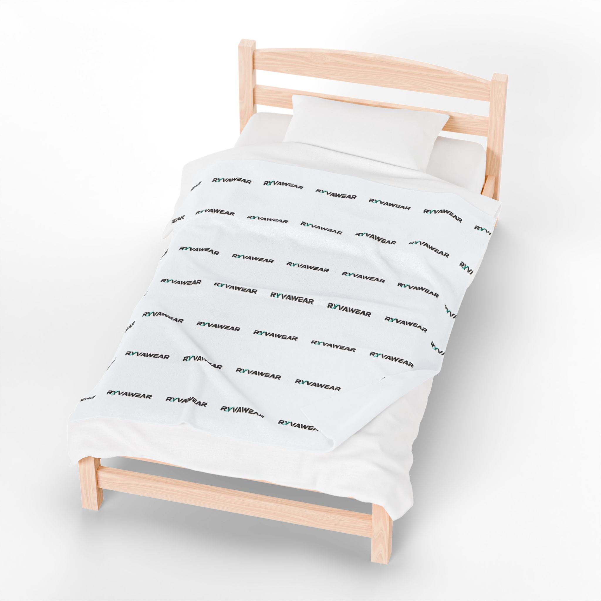 Plush Blanket — Minimal Repeat Logo Velveteen Throw