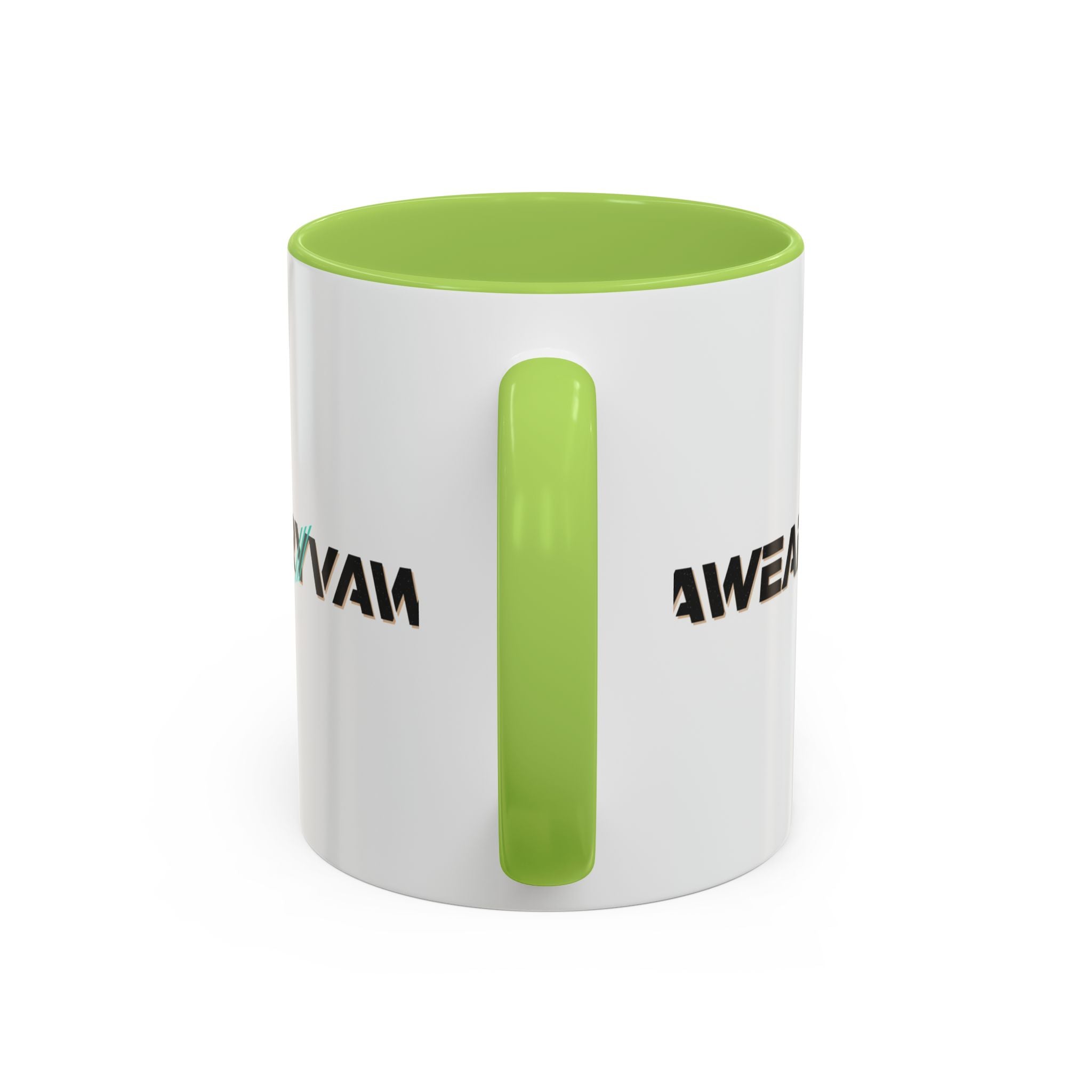 RyvaWear Logo Accent Coffee Mug — Black-Trim Ceramic Coffee Cup (11/15oz)