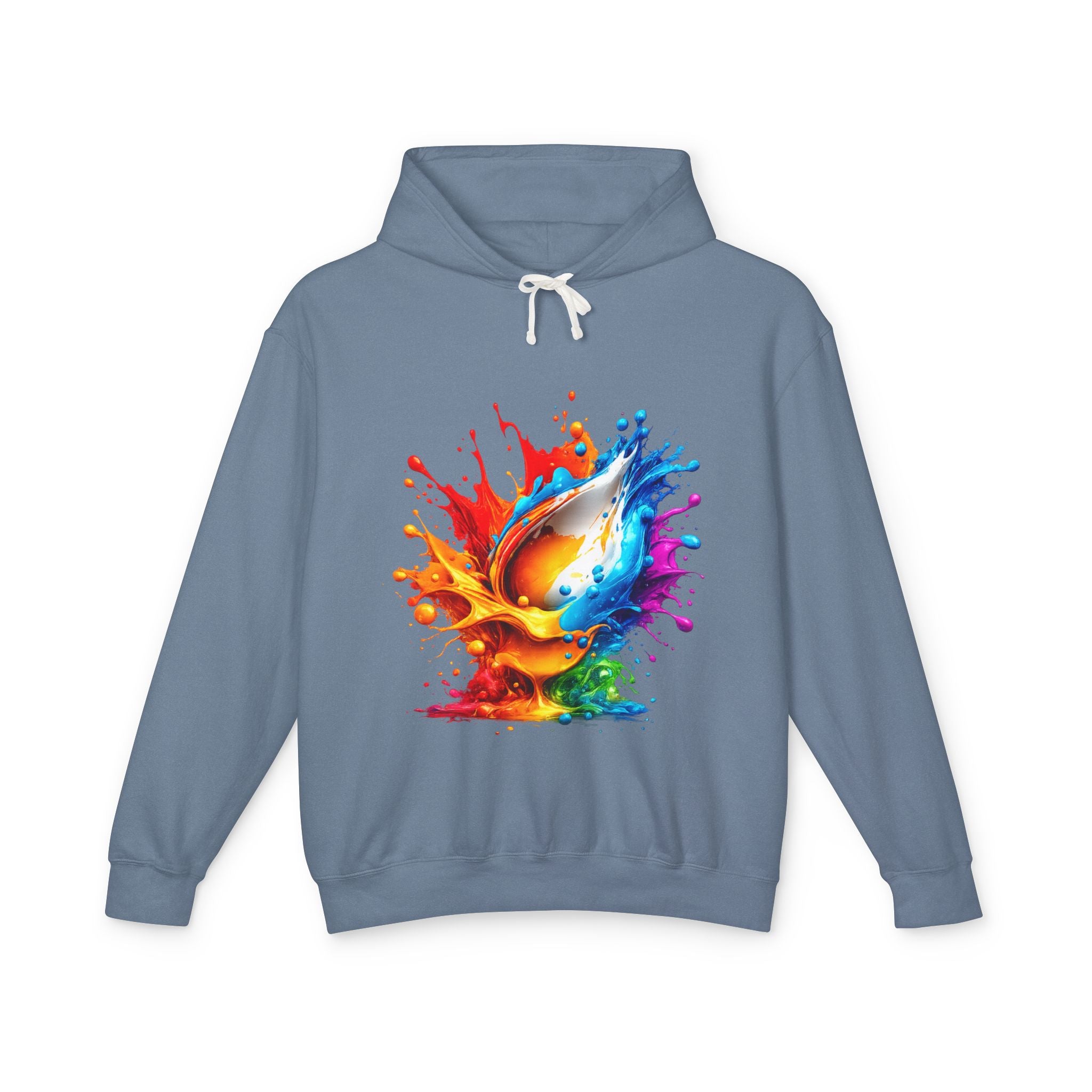 Color Splash Dove Hoodie — Vibrant Watercolor Peace Dove Pullover