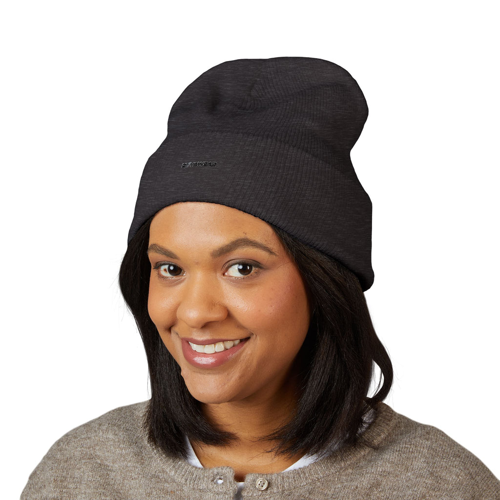 Embroidered Classic Cuffed Beanie — Minimal Logo Knit Hat