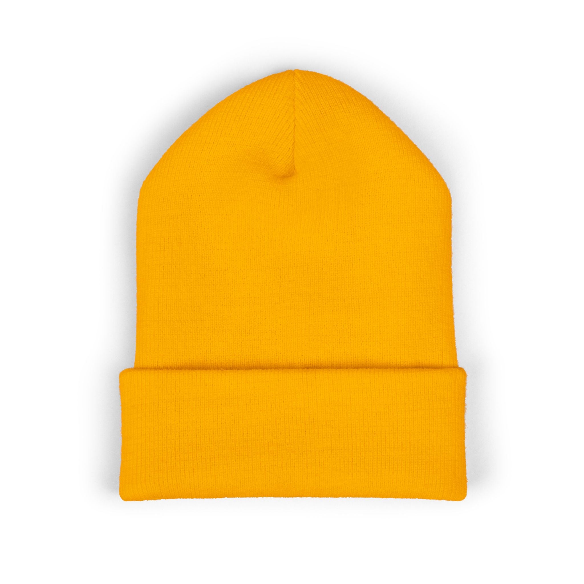 Embroidered Classic Cuffed Beanie — Minimal Logo Knit Hat