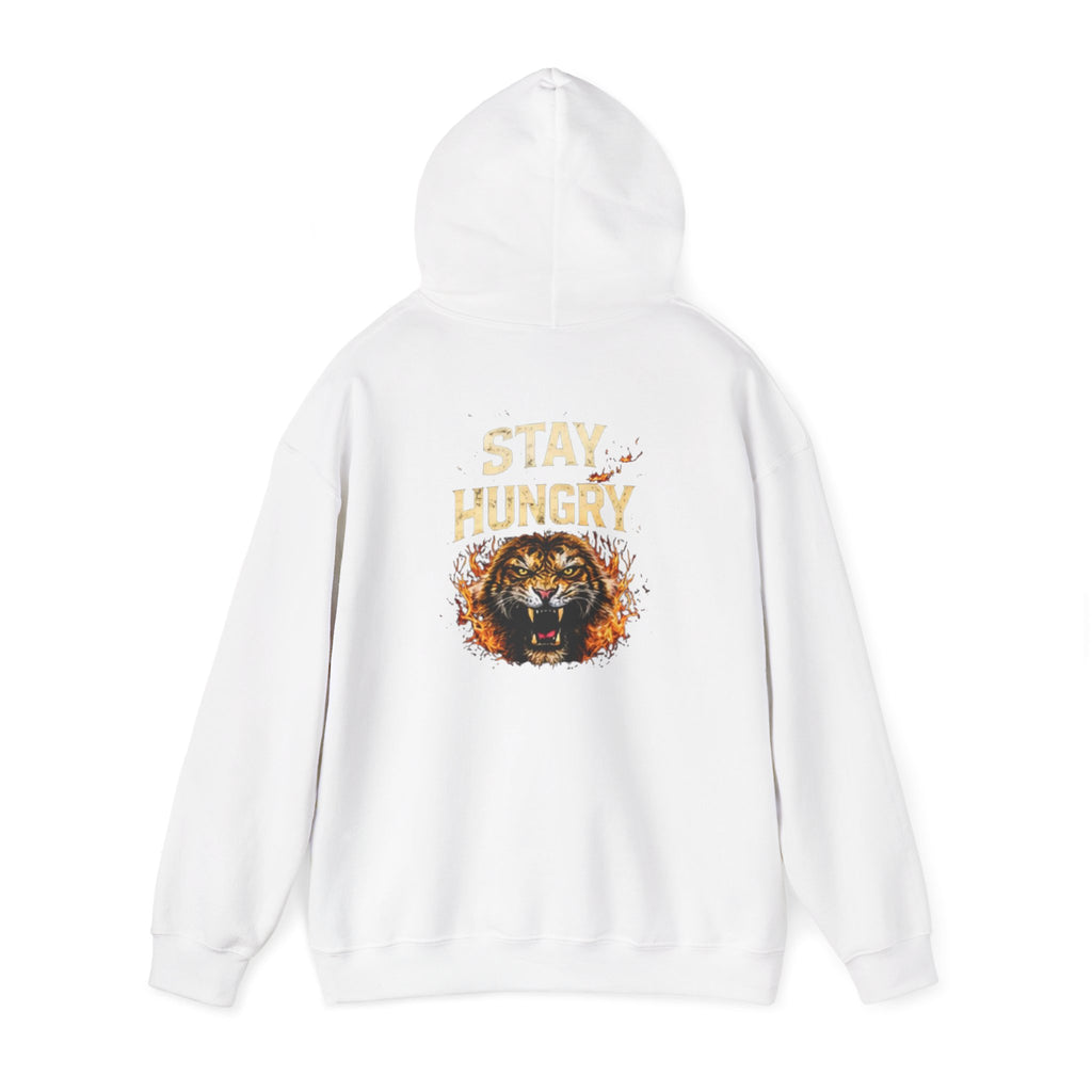 Lion "Stay Hungry" Hoodie – Motivational Graphic Pullover