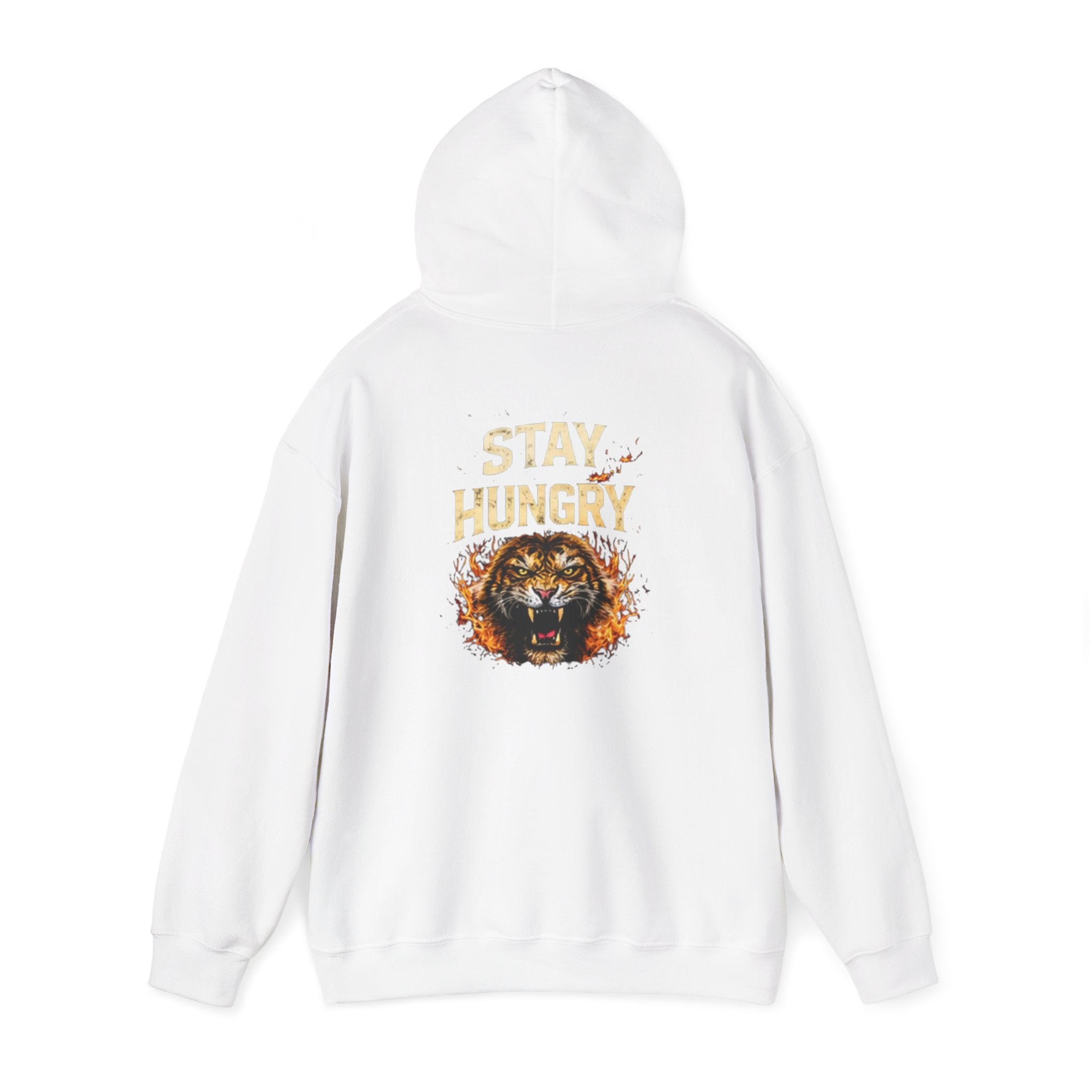 Lion "Stay Hungry" Hoodie – Motivational Graphic Pullover
