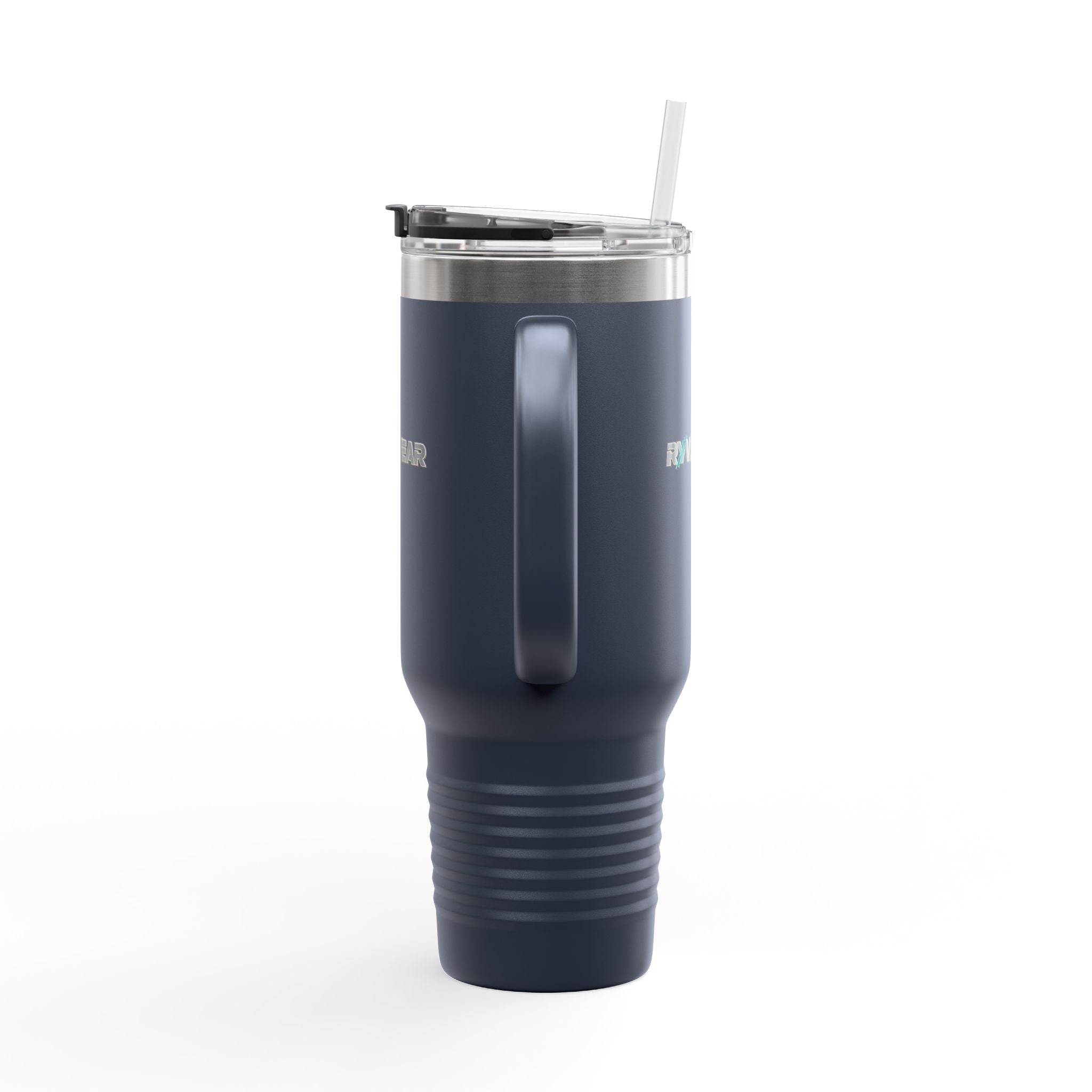 40oz Insulated Travel Mug – Large Vacuum Tumbler with Handle & Straw, Keeps Drinks Hot or Cold