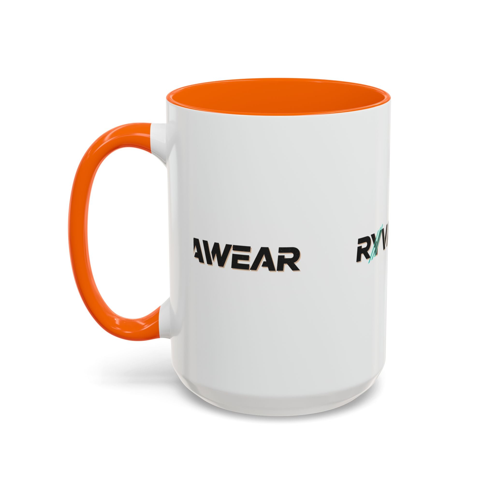 RyvaWear Logo Accent Coffee Mug — Black-Trim Ceramic Coffee Cup (11/15oz)
