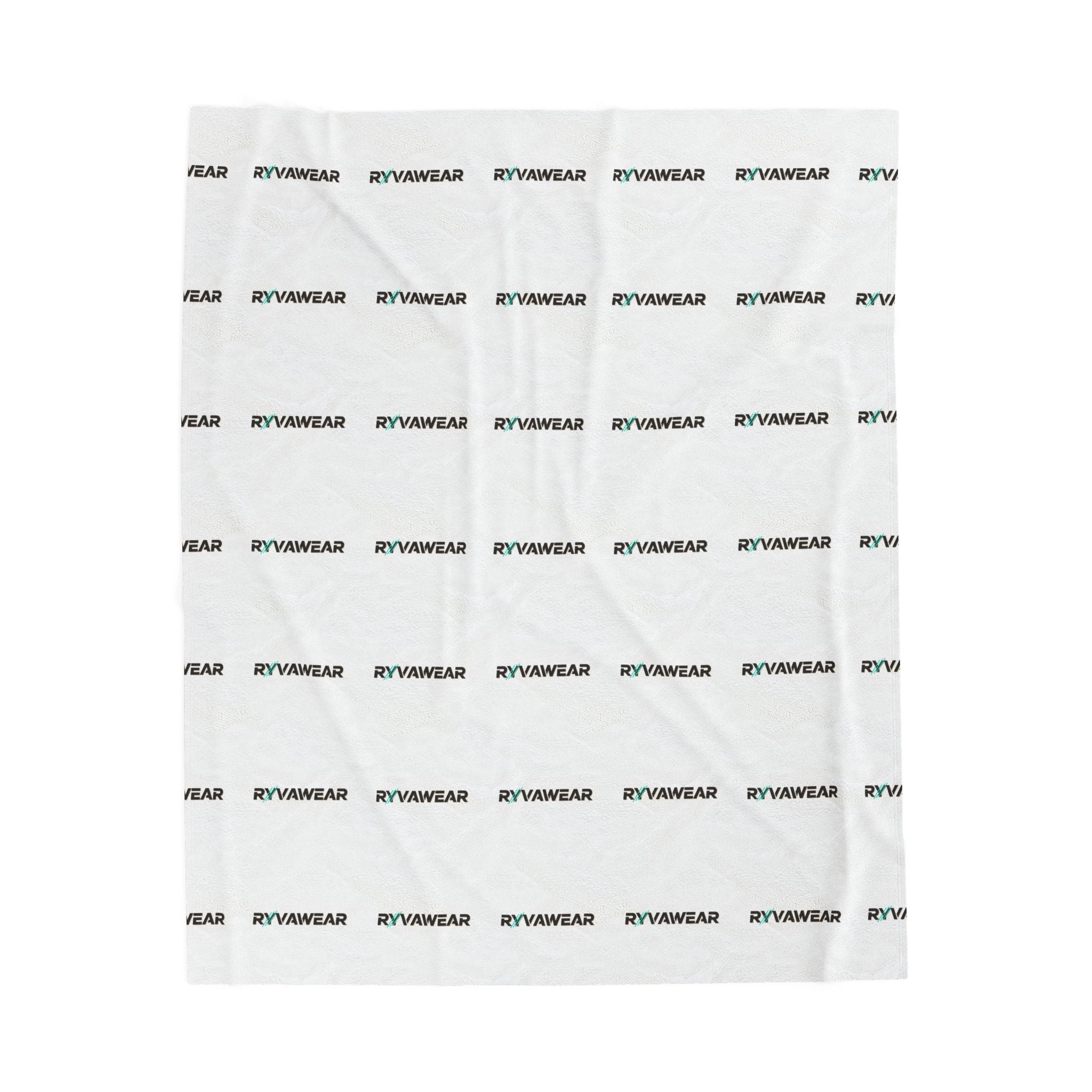 Plush Blanket — Minimal Repeat Logo Velveteen Throw